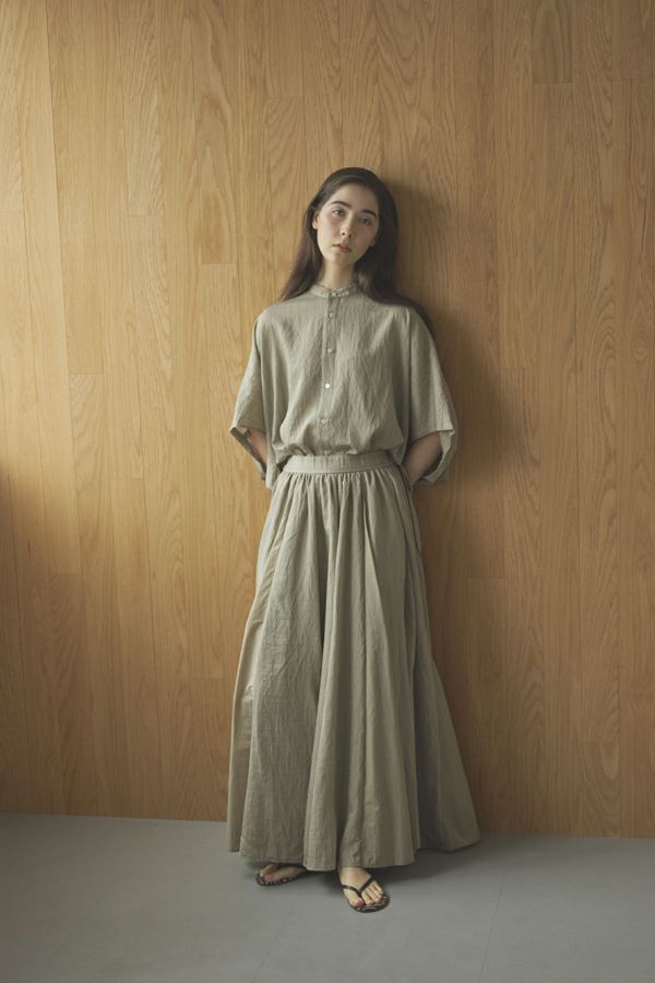 25163-4309P_off white | ストライプポンチョシャツ | Color:Off White【ANGELINA_アンジェリーナ】