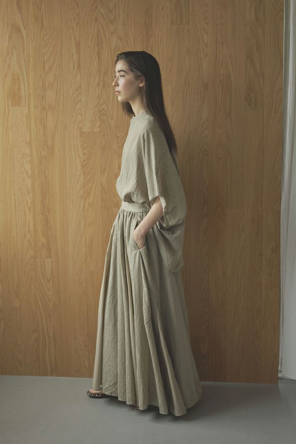 25163-4309P_off white | ストライプポンチョシャツ | Color:Off White【ANGELINA_アンジェリーナ】