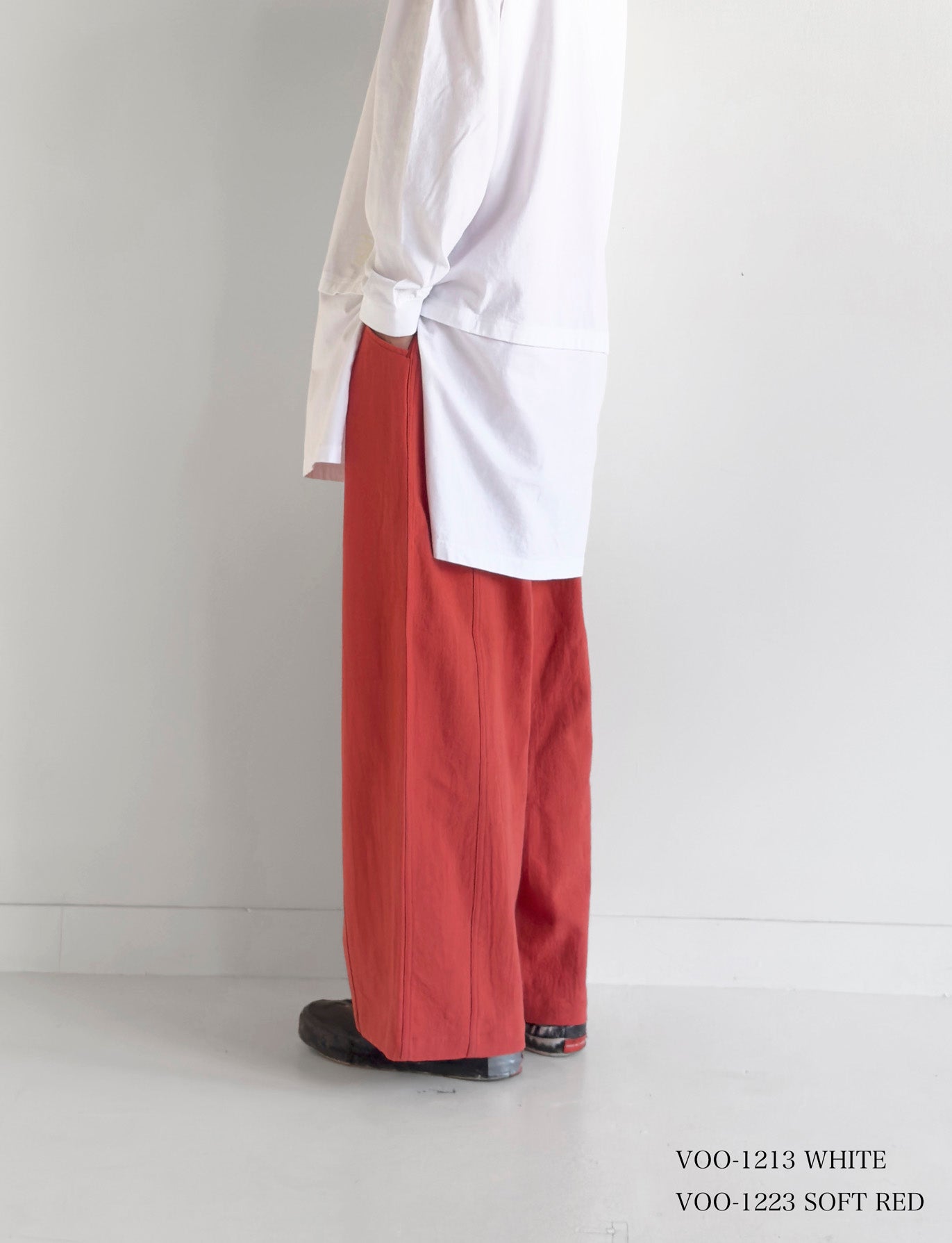 VOO-1223_Soft Red | LINEN BALLOON EZ | Color:Soft Red【VOO_ヴォー】