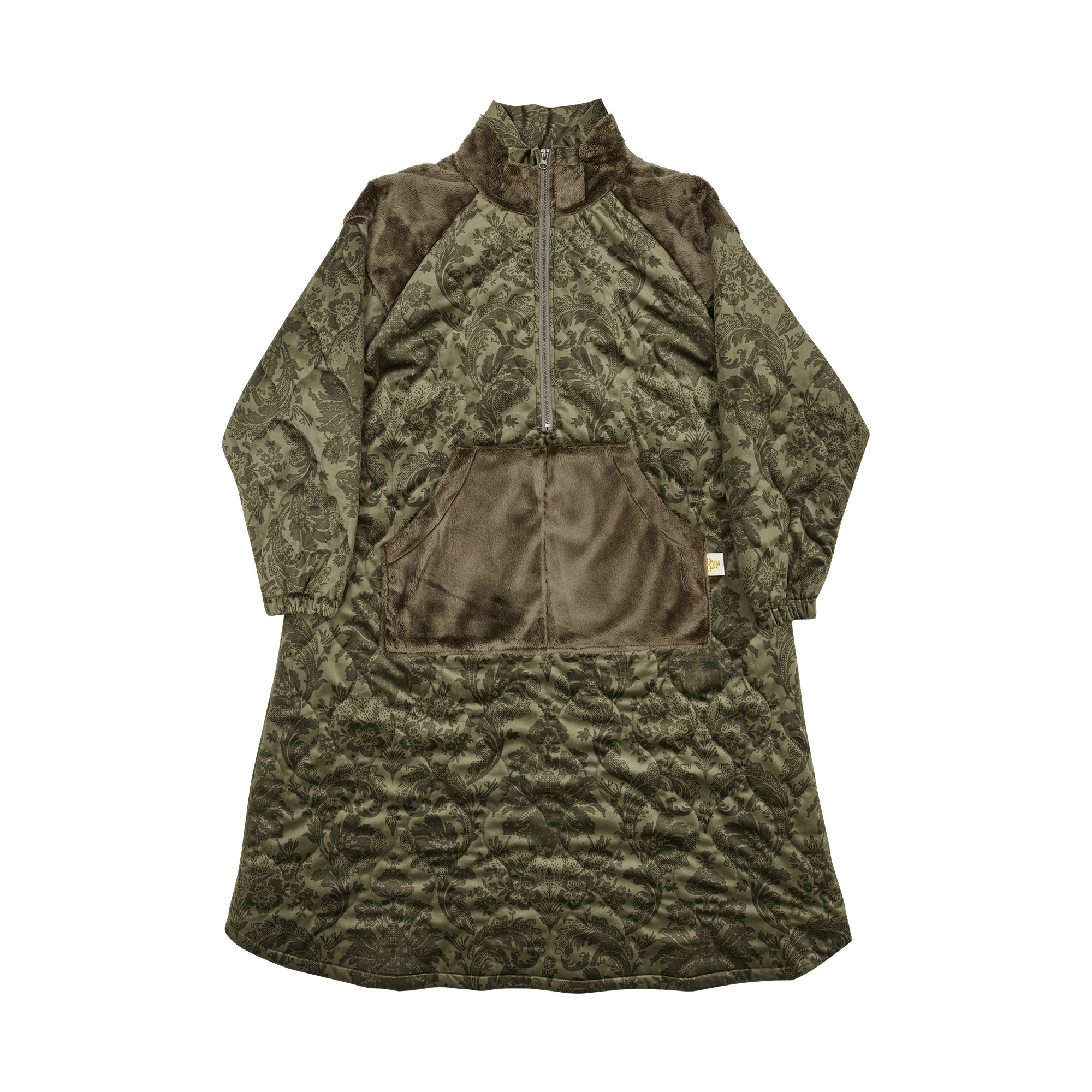 G64201_VT.KH | FLEECE OVERSIZED HALF-ZIP PULLOVER-VT.KH | Color:Khaki【GORT_ゴート】