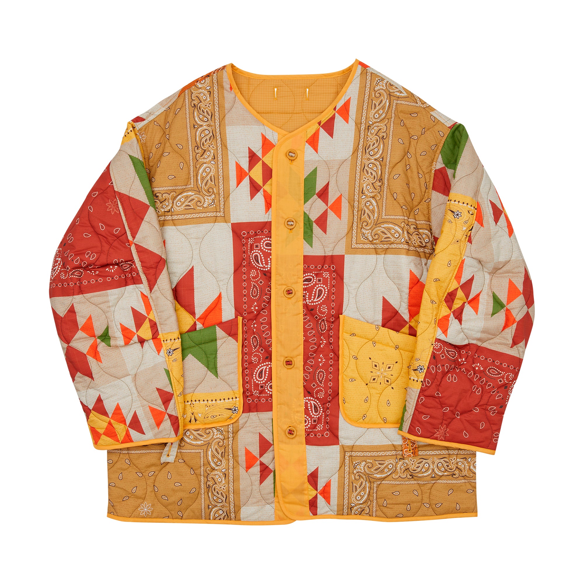 G63101_MU.YE | REVERSIBLE QUILT LONG LINER JACKET-MU.YE【GORT_ゴート】【archive】