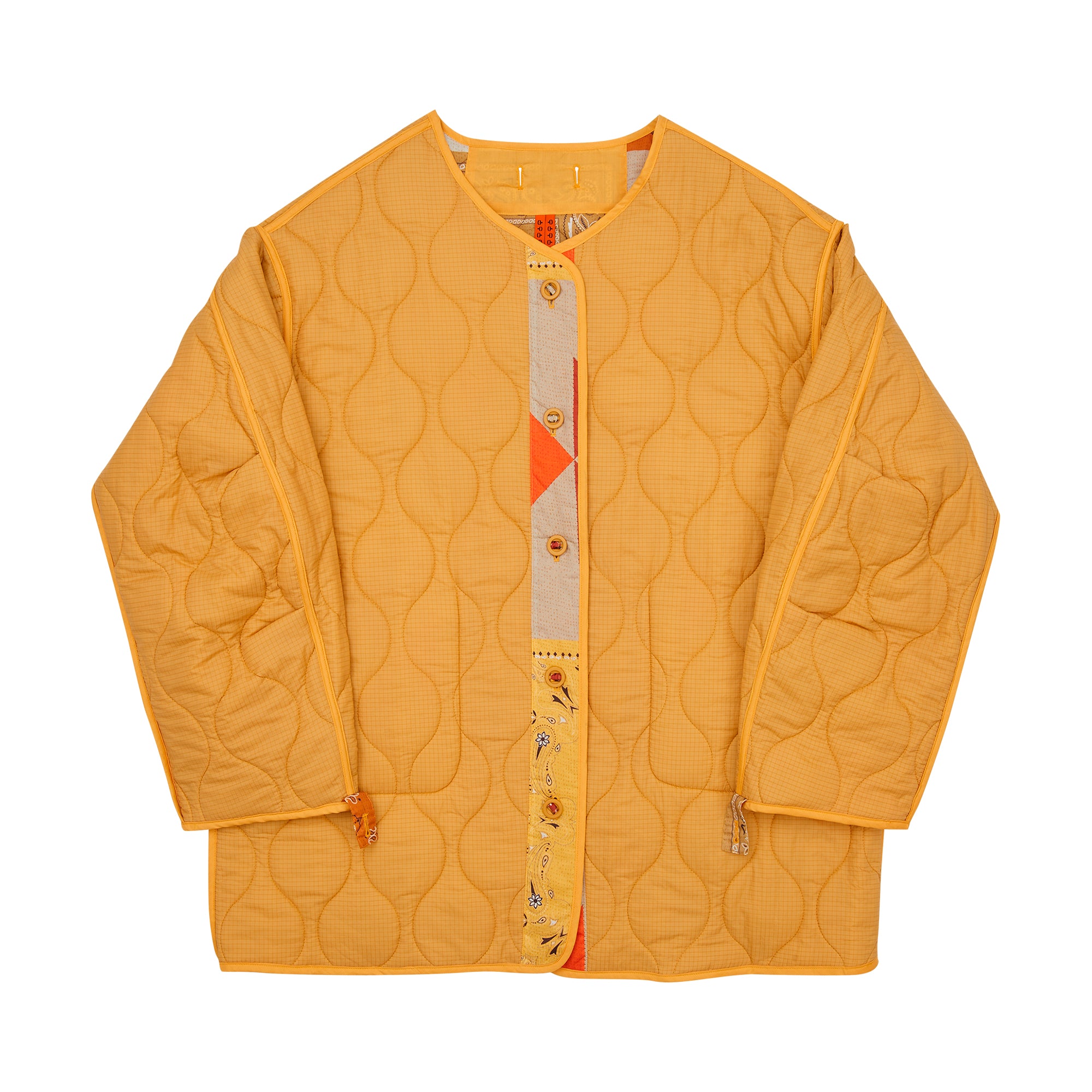 G63101_MU.YE | REVERSIBLE QUILT LONG LINER JACKET-MU.YE【GORT_ゴート】【archive】