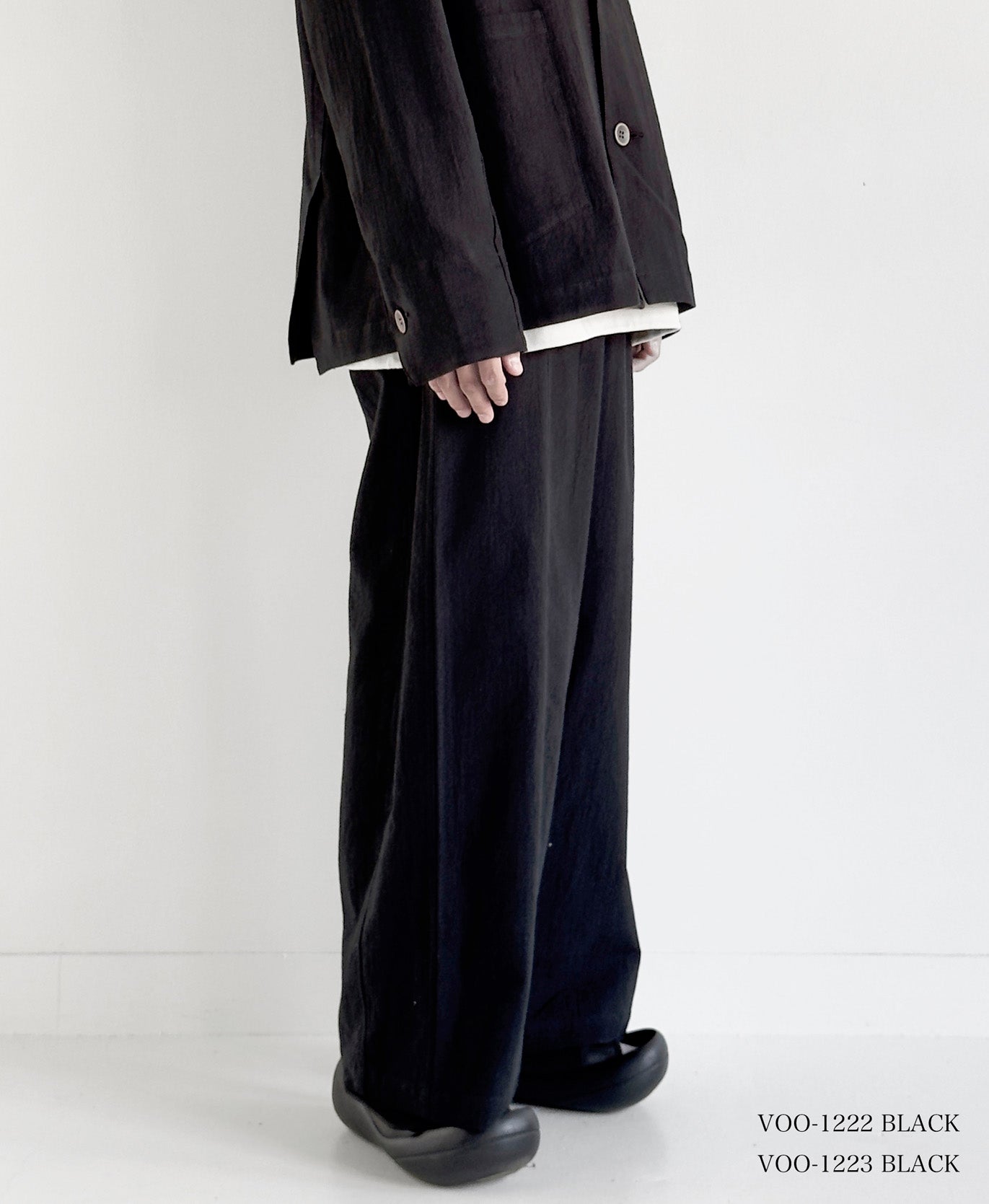 VOO-1222_Black | LINEN 2B JKT | Color:Black【VOO_ヴォー】