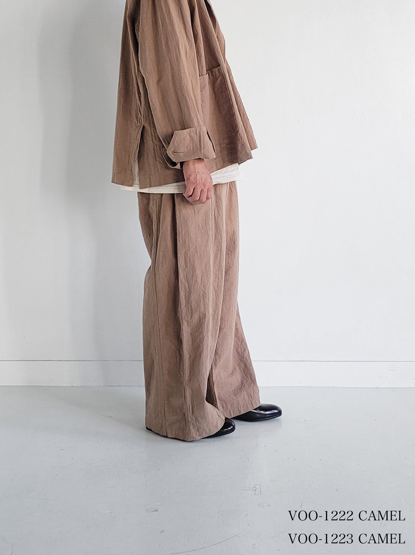 VOO-1222_Camel | LINEN 2B JKT | Color:Camel【VOO_ヴォー】