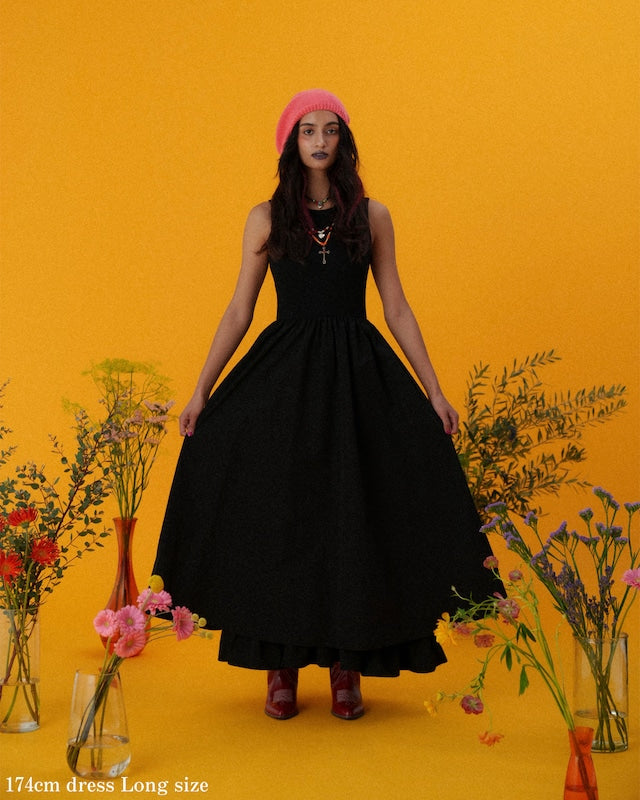 Fit&Flare MATERIAL Dress – Black | AMBERGLEAM