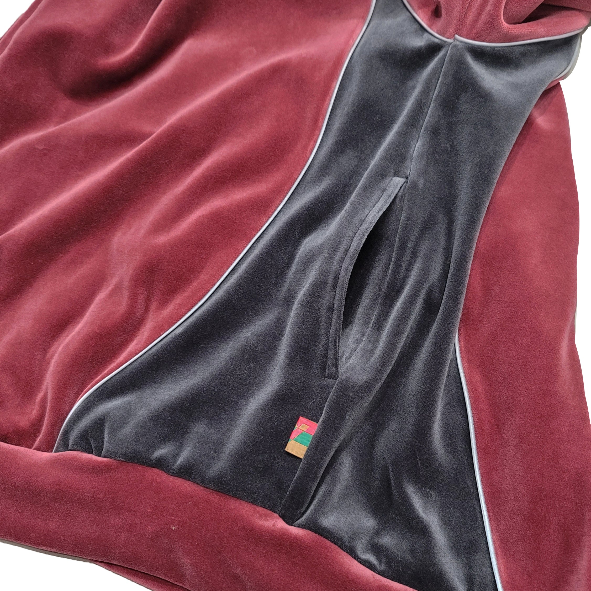 VELOUR TRACK JACKET | Color_Wine | No_voo-1242_wine【VOO_ヴォー】【入荷予定アイテム・入荷連絡可能】