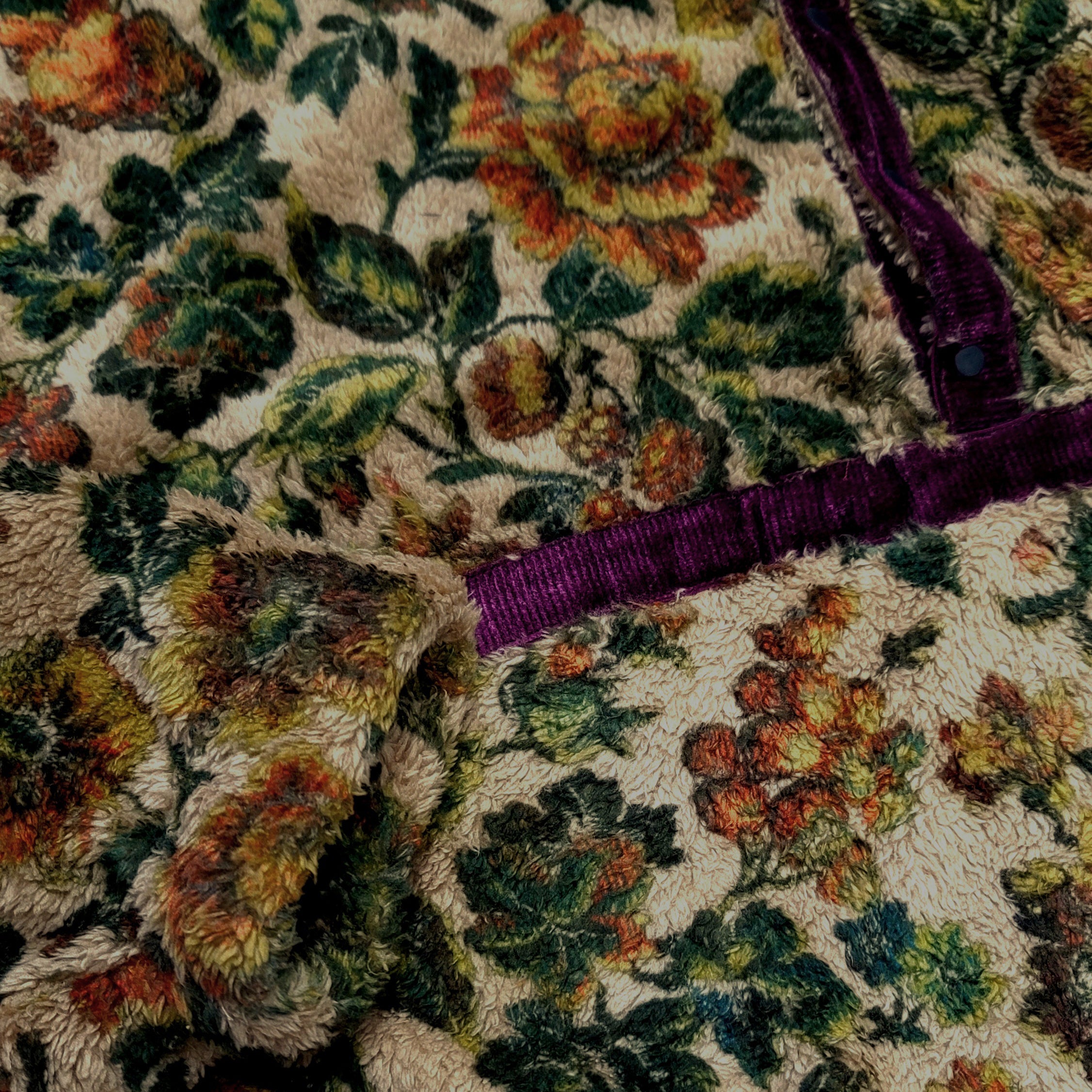 FLOWER FLEECE P.O | Color_Beige | No_voo-1246_beige【VOO_ヴォー】