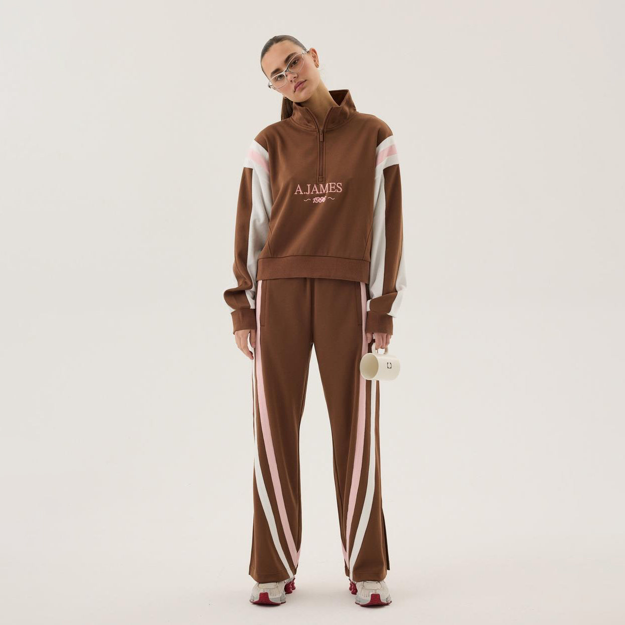 1996 TRACKSIDE PANT – Mocha | ARAMINTA JAMES