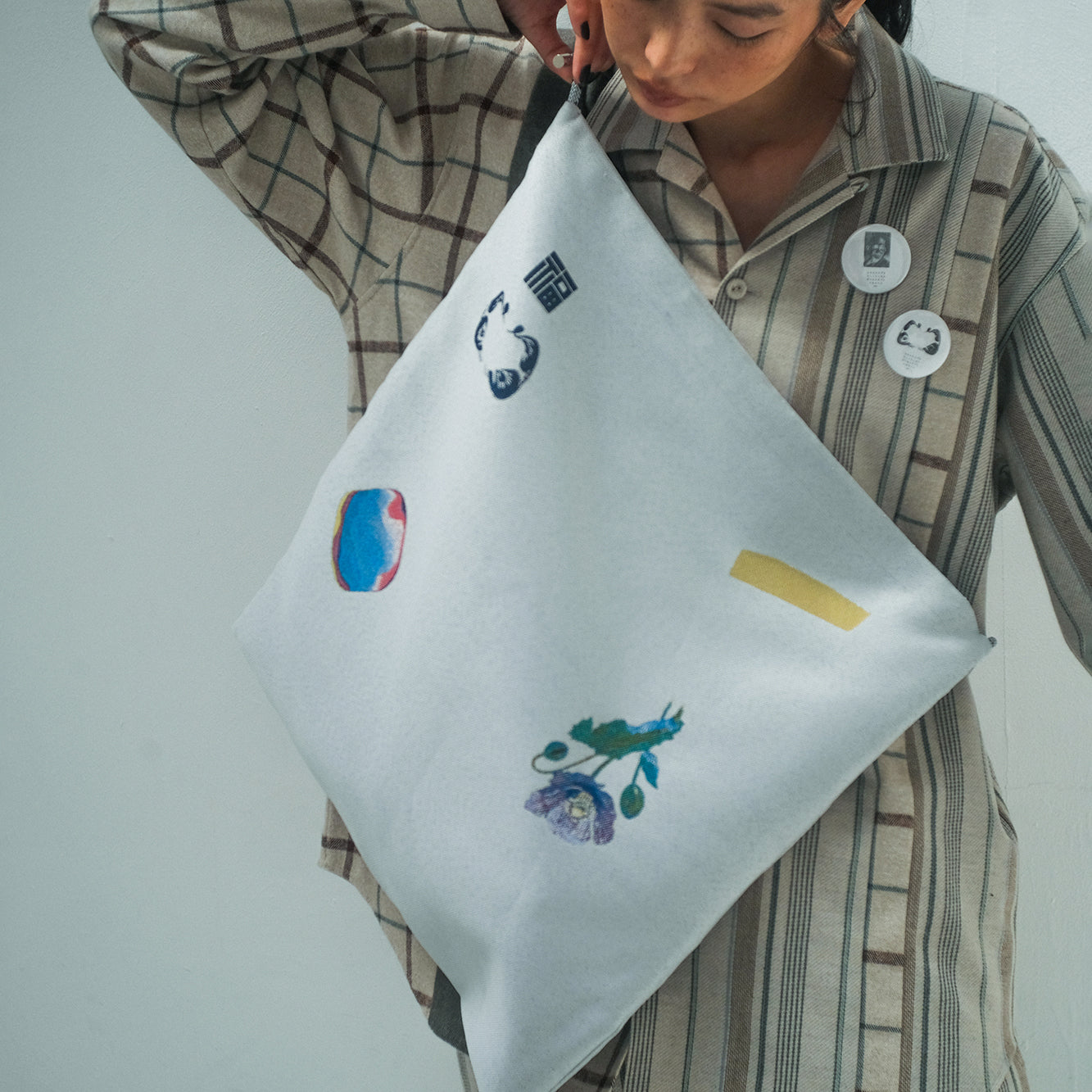 FLAGMENTS MIX RECORD BAG | Color_White | No_sf25aw-22_white【STOF_ストフ】