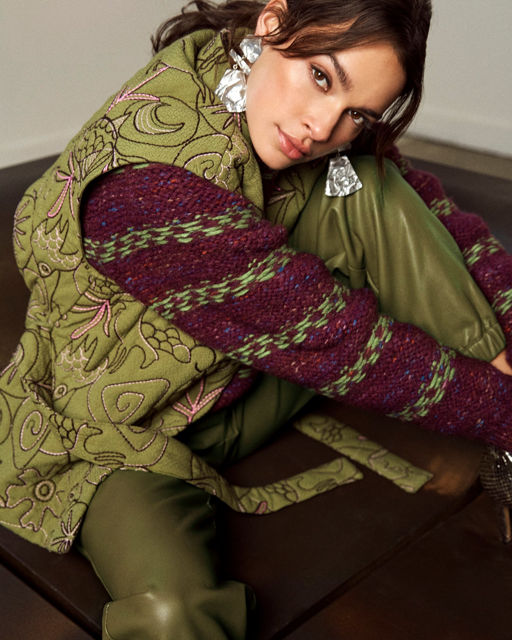 SP7382 | GILET – Dreams Olive Green | POM AMSTERDAM