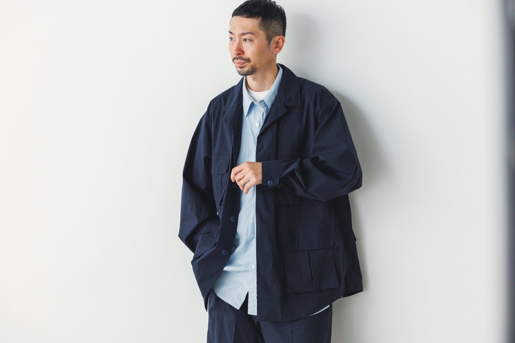 BDU-01_B | BDU 6 POCKET SHIRT-COTTON NYLON | Color:Navy【CATTA_カッタ】【archive】