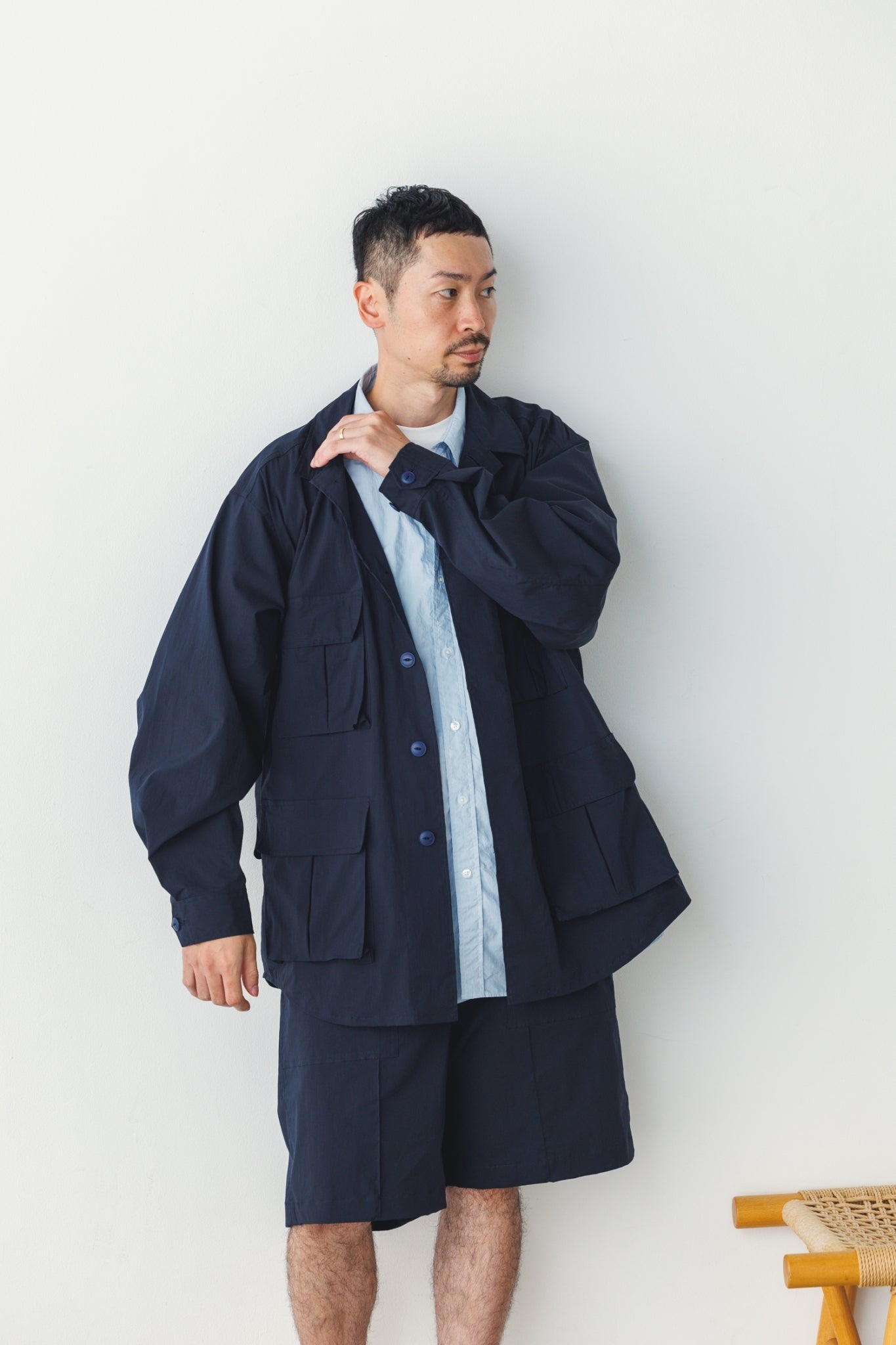 BDU-01_B | BDU 6 POCKET SHIRT-COTTON NYLON | Color:Navy【CATTA_カッタ】【archive】