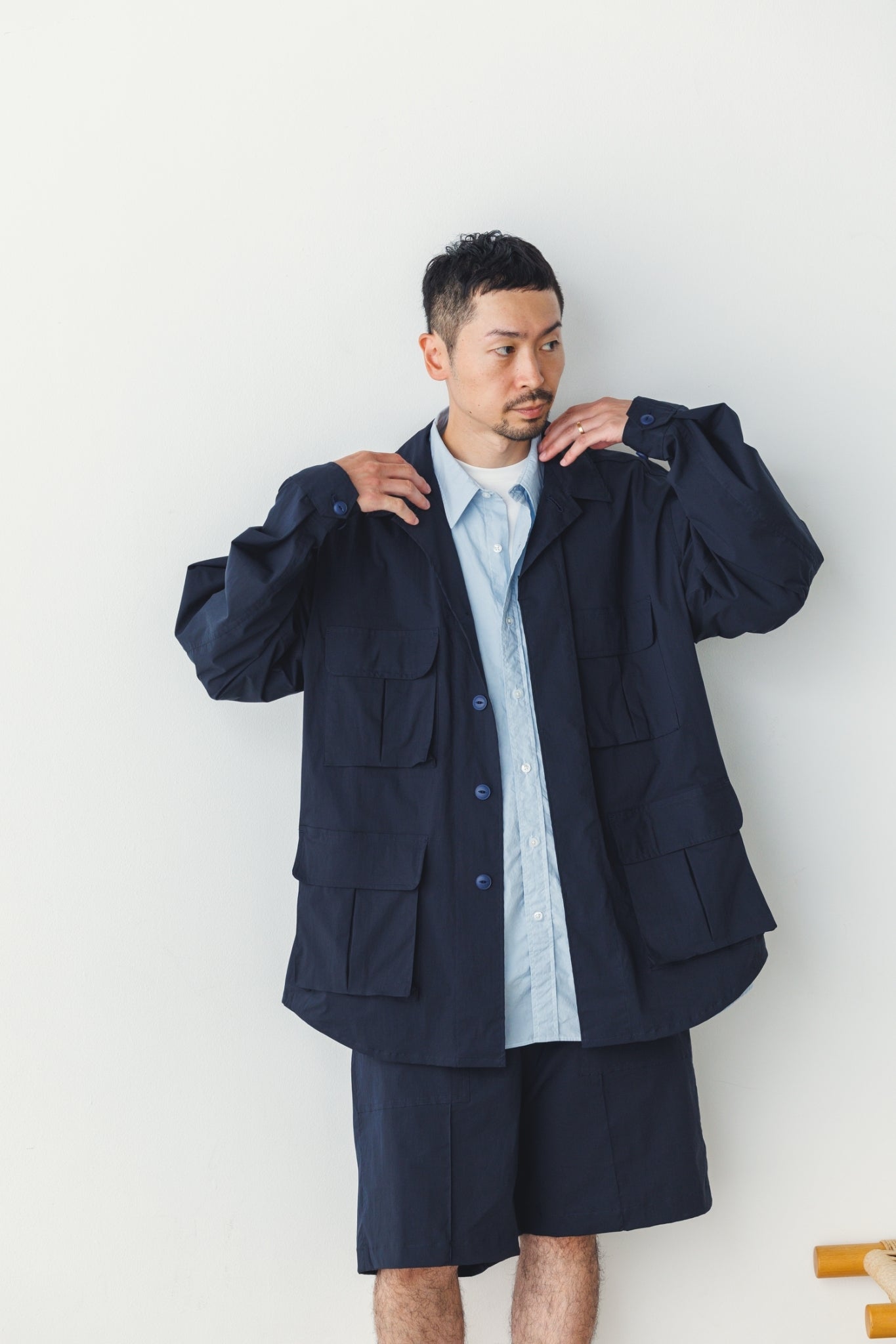 BDU-01_B | BDU 6 POCKET SHIRT-COTTON NYLON | Color:Navy【CATTA_カッタ】【archive】