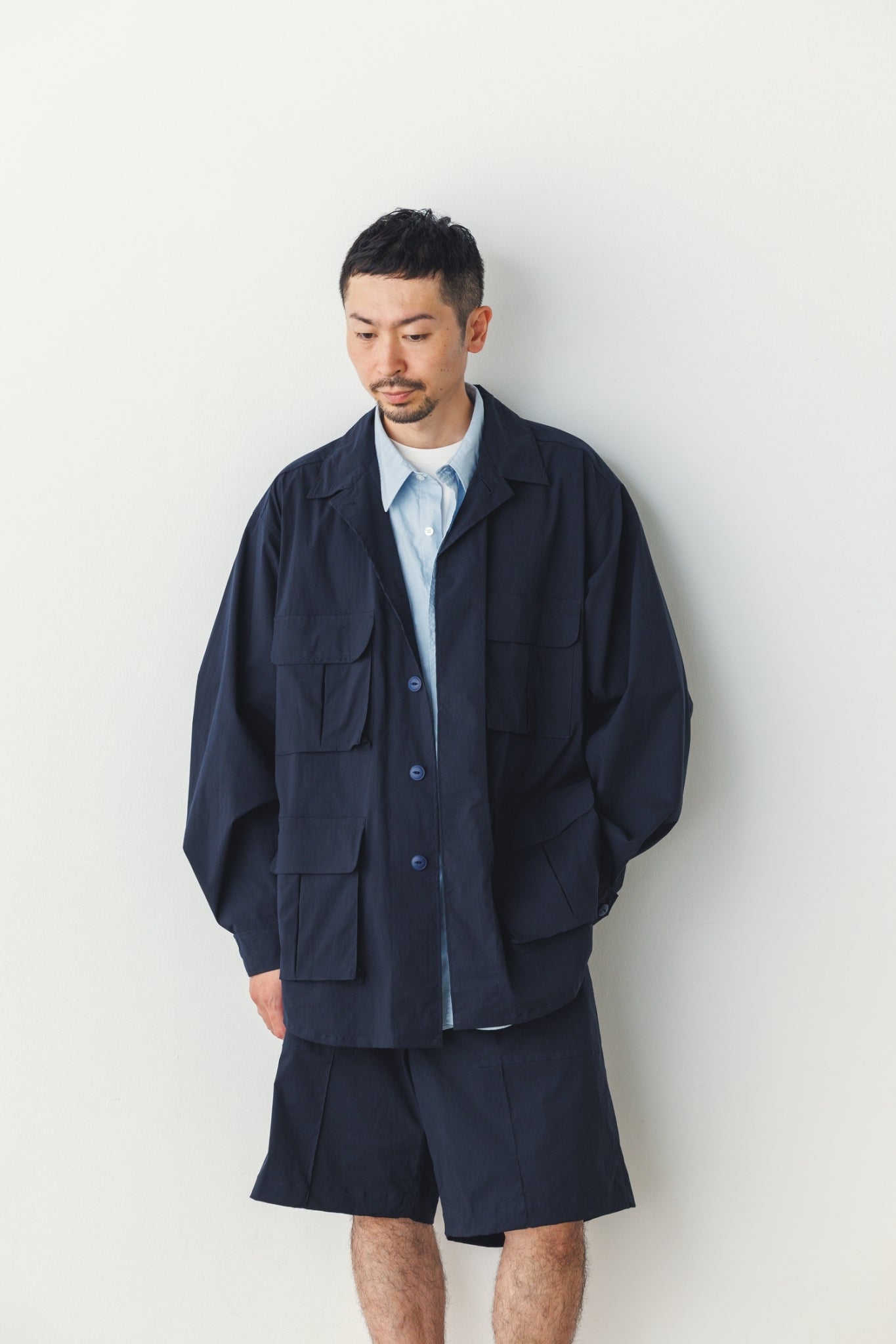 BDU-01_B | BDU 6 POCKET SHIRT-COTTON NYLON | Color:Navy【CATTA_カッタ】【archive】