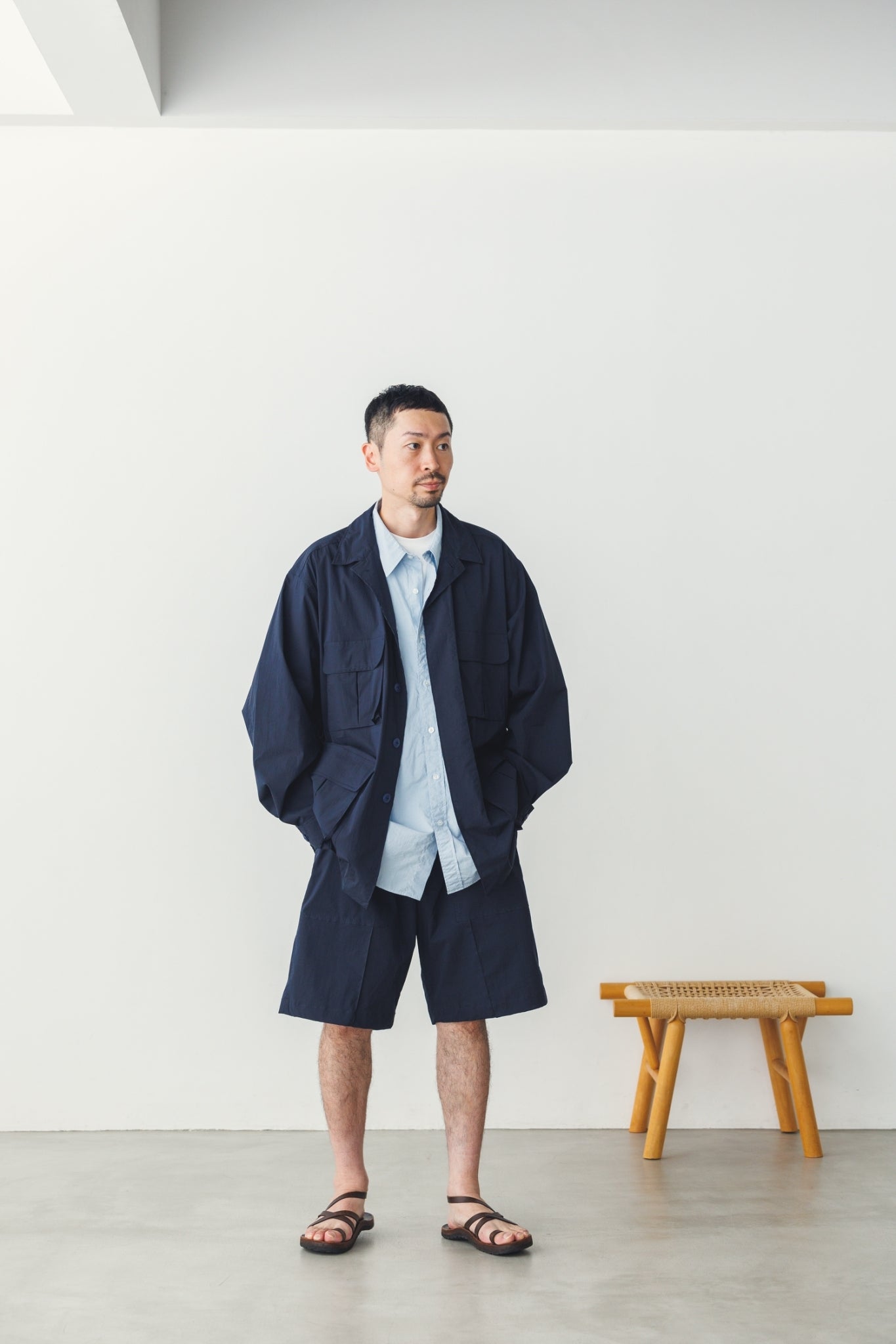 BDU-01_B | BDU 6 POCKET SHIRT-COTTON NYLON | Color:Navy【CATTA_カッタ】【archive】