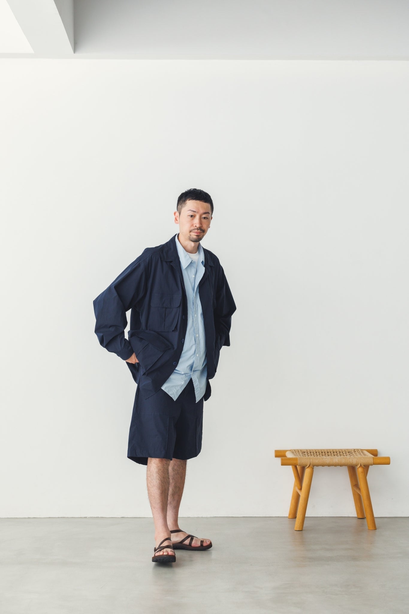BDU-01_B | BDU 6 POCKET SHIRT-COTTON NYLON | Color:Navy【CATTA_カッタ】【archive】