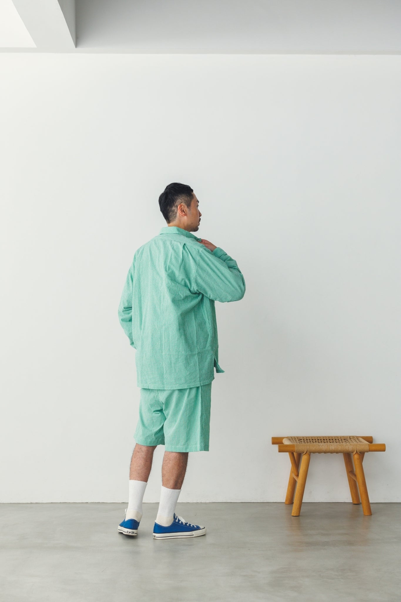 BES-03_B | BAGS EASY SHORT PANTS-SOCCER GINGHAM | Color:Green【CATTA_カッタ】