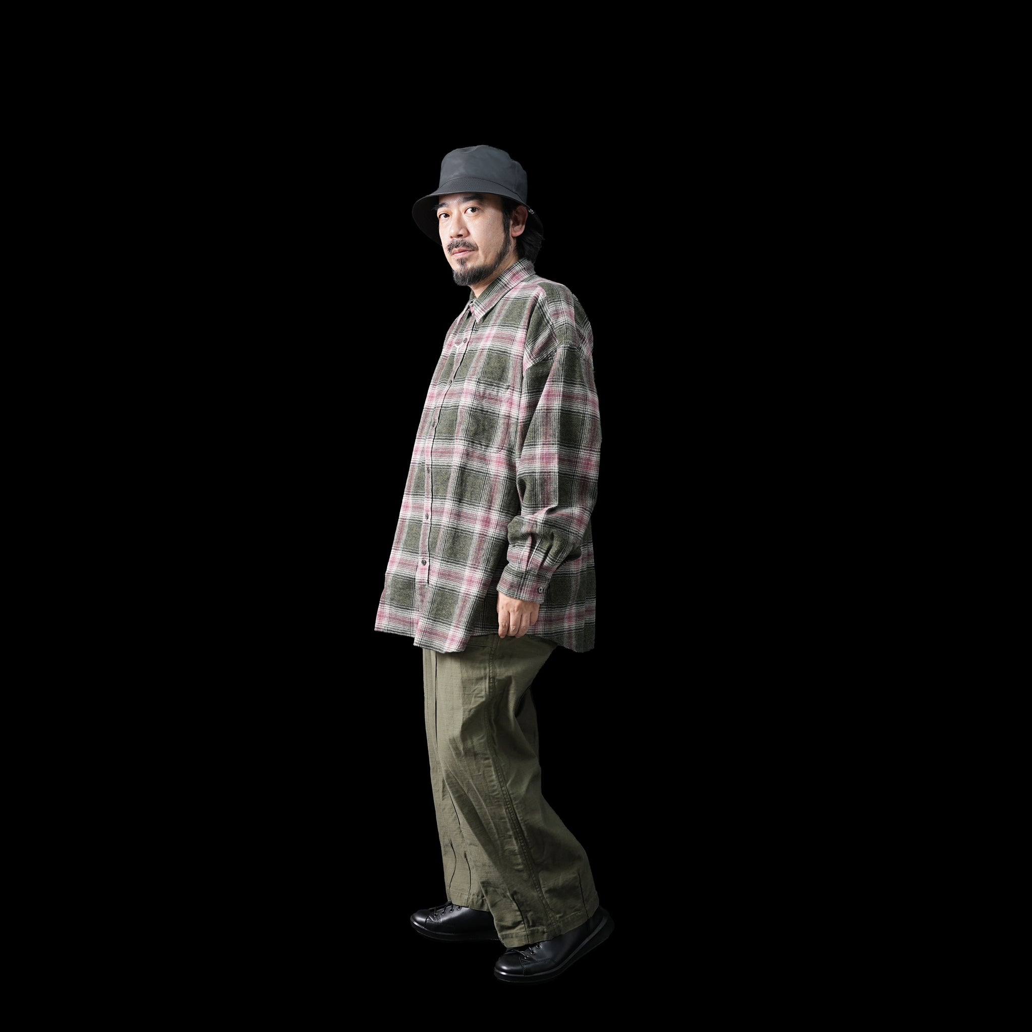 No:2023aw-RGW-01 | Name:REGULAR WIDE SHIRT-AMERANGE CHECK | Color:Yellow/Blue/Red【CATTA_カッタ】