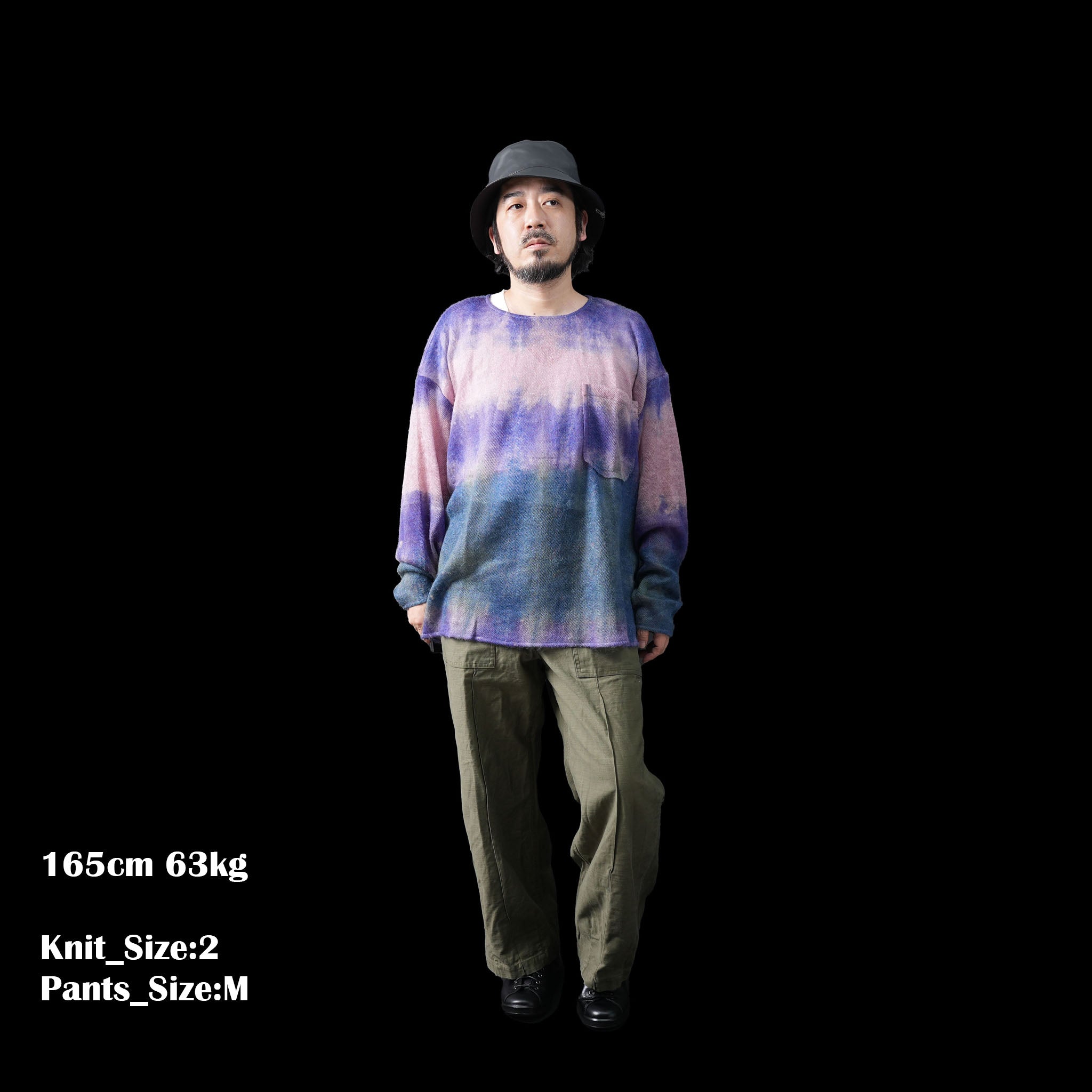 type p wool knit sweater – Purple | PLATEAU STUDIO