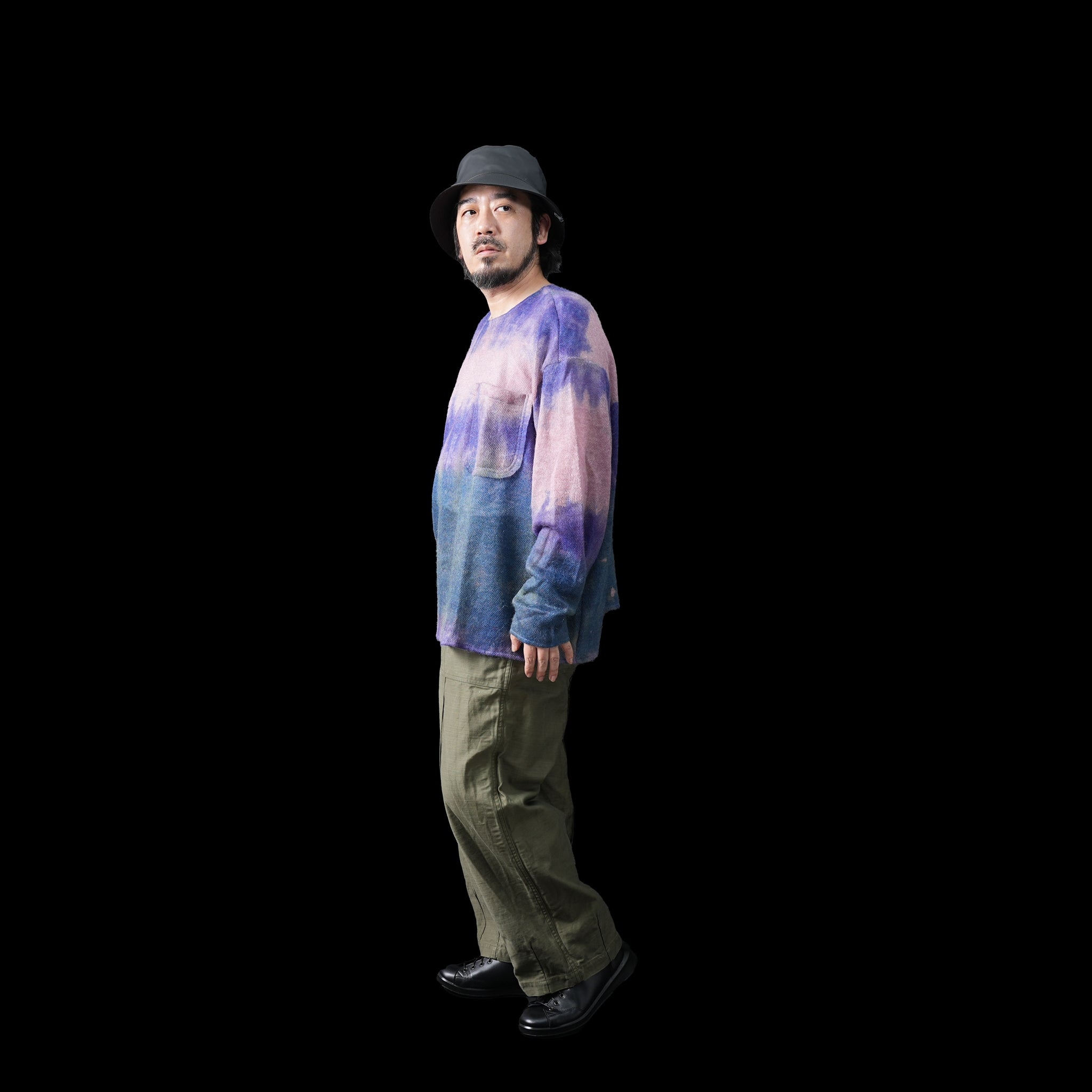 type p wool knit sweater – Purple | PLATEAU STUDIO