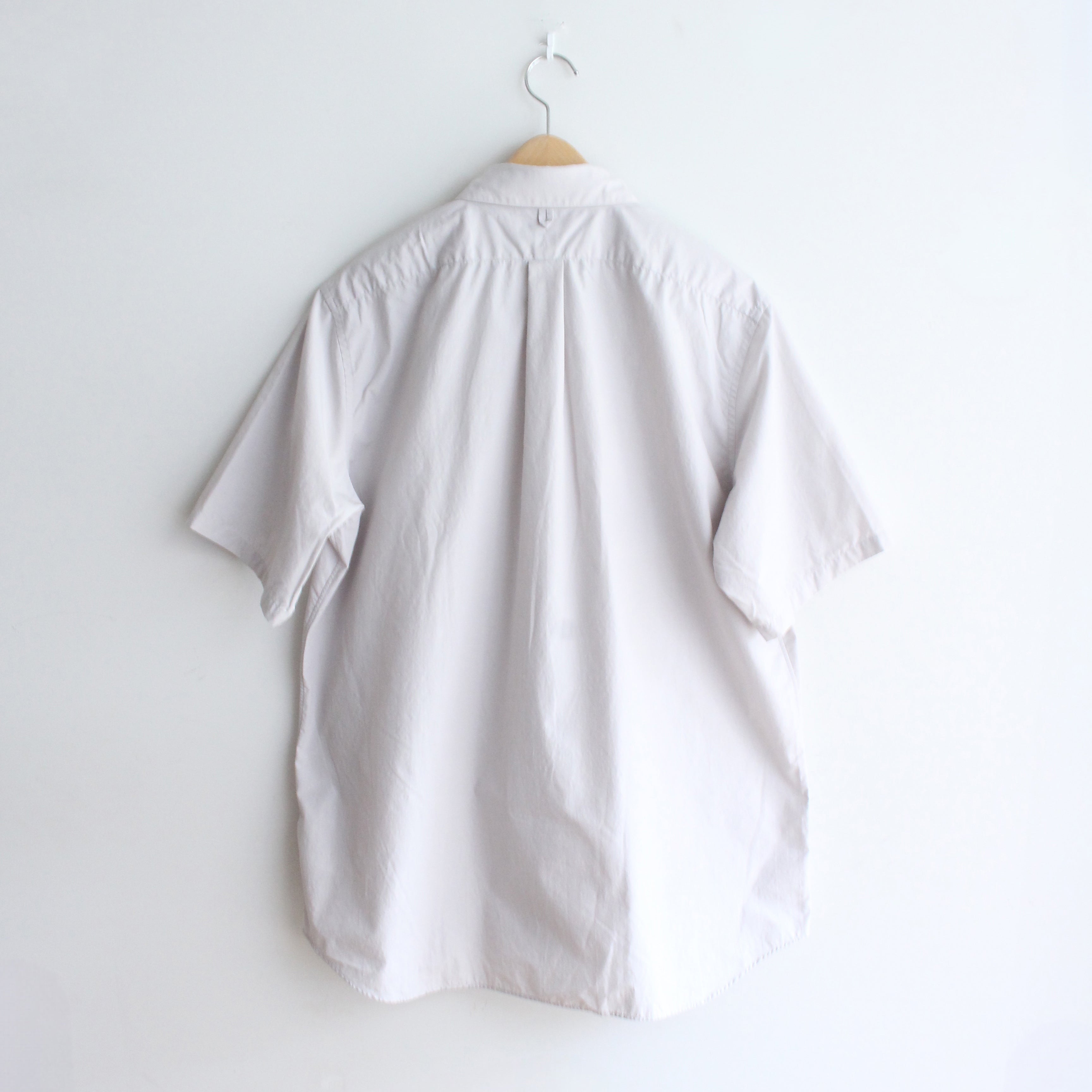 RGS-03_Gray | REGULAR COLLAR S/S SHIRT-NATURAL WASHER | Color:Gray【CATTA SHIRTS_カッタ シャツ】