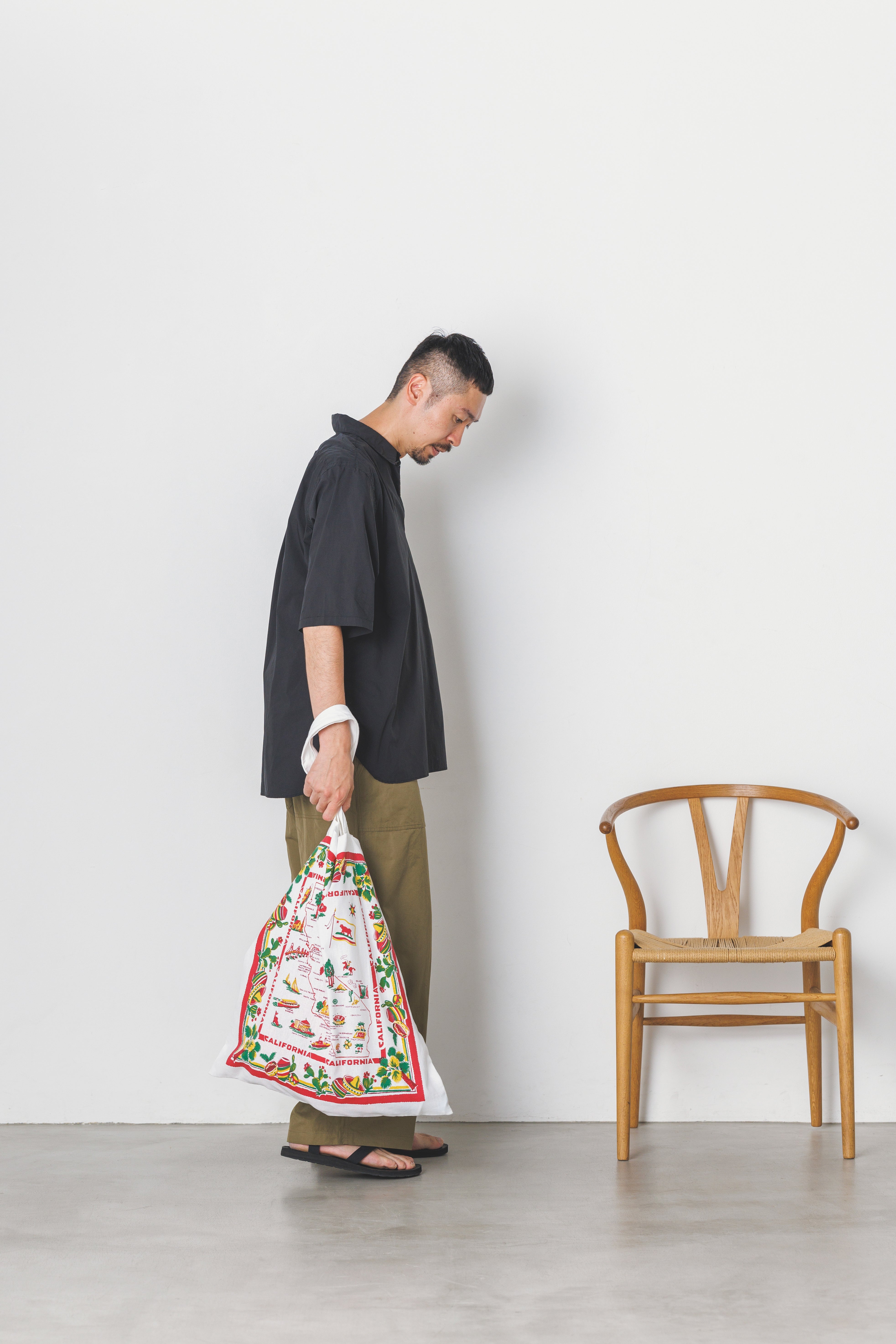 RGS-04_Black | SKIPPER SHIRT-TYPEWRITER | Color:Black【CATTA SHIRTS_カッタ シャツ】