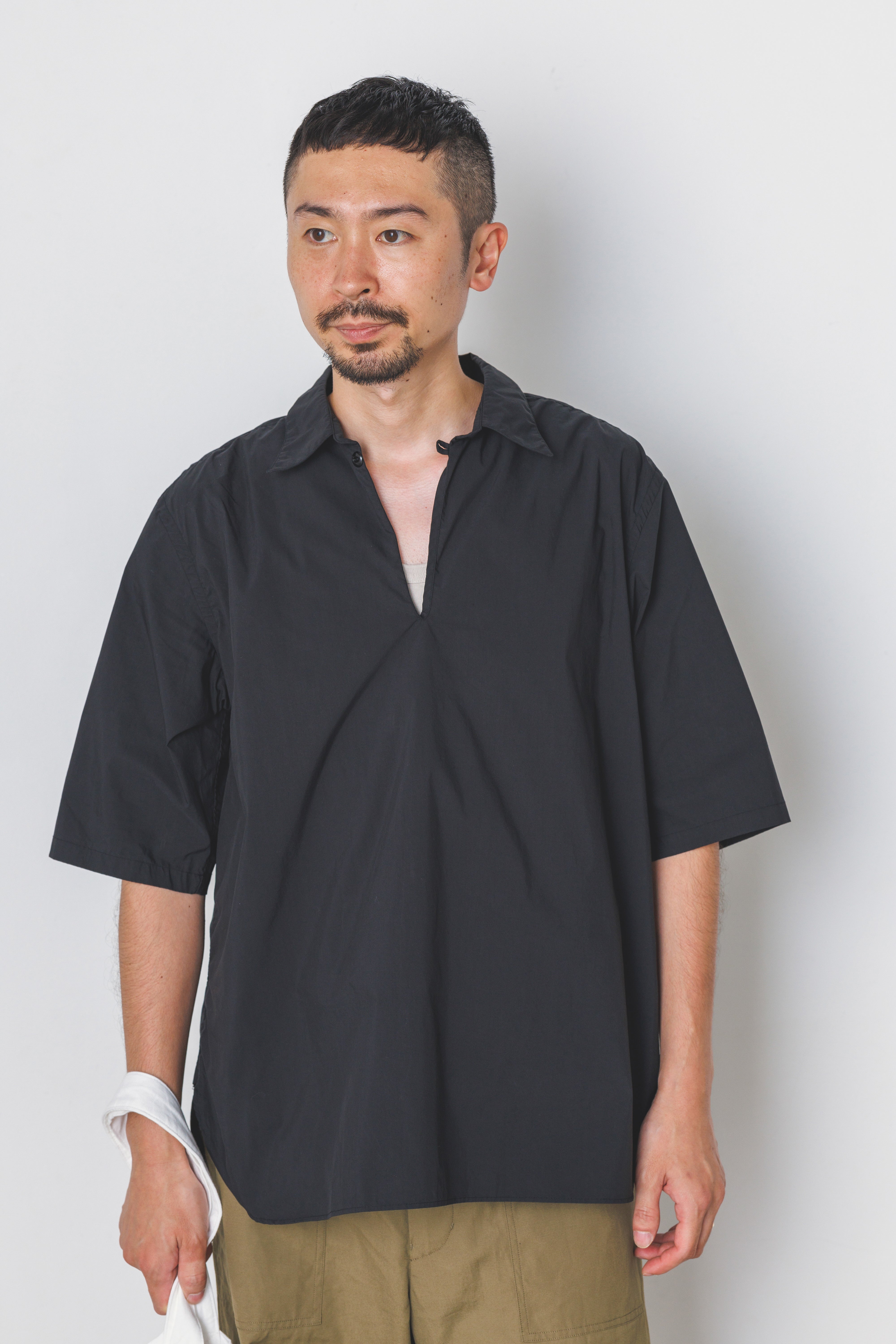 RGS-04_Black | SKIPPER SHIRT-TYPEWRITER | Color:Black【CATTA SHIRTS_カッタ シャツ】