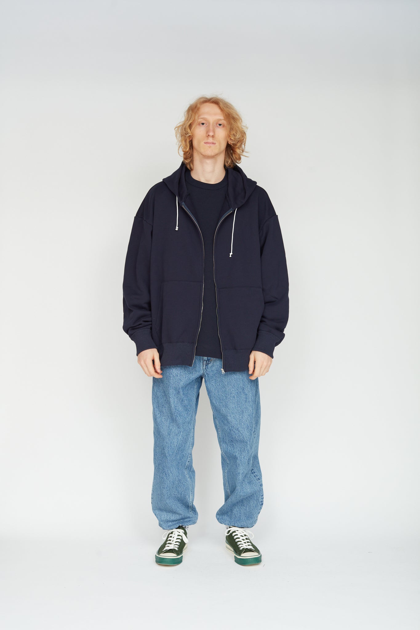 _173_Dark Navy | ジップフーディー | Color:Dark Navy【UNTRACE_アントレース】