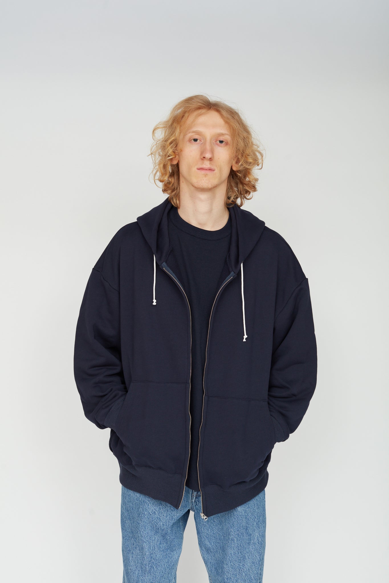 _173_Dark Navy | ジップフーディー | Color:Dark Navy【UNTRACE_アントレース】