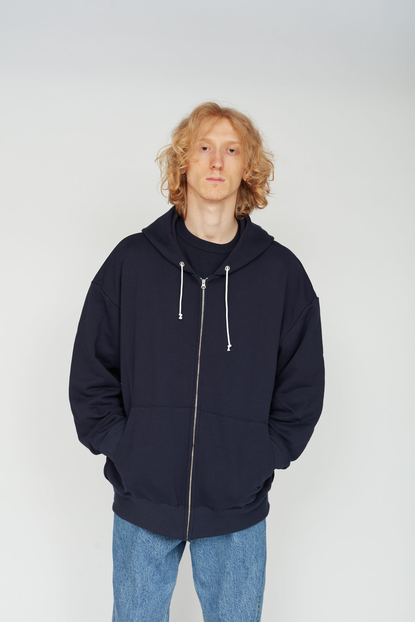 _173_Dark Navy | ジップフーディー | Color:Dark Navy【UNTRACE_アントレース】