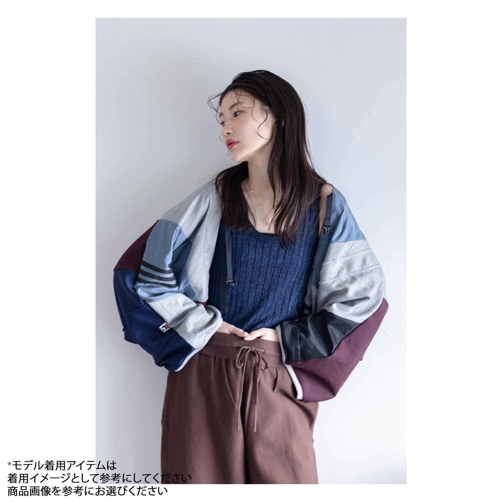 AT252 | ジャージパッチワークボレロ | Color:Multi_04 | Size-Free【REHERSALL_リハーズオール】