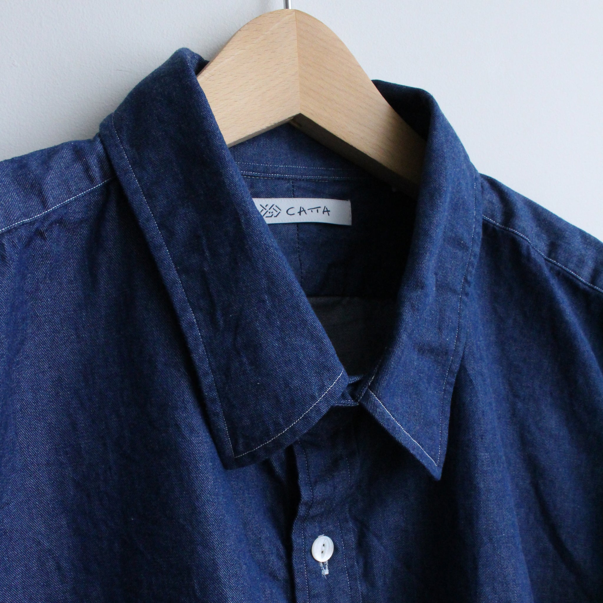 REGULAR WIDE W POCKET SHIRT-DENIM | Color_Navy | No_rgw-01wp_navy【CATTA_カッタ】