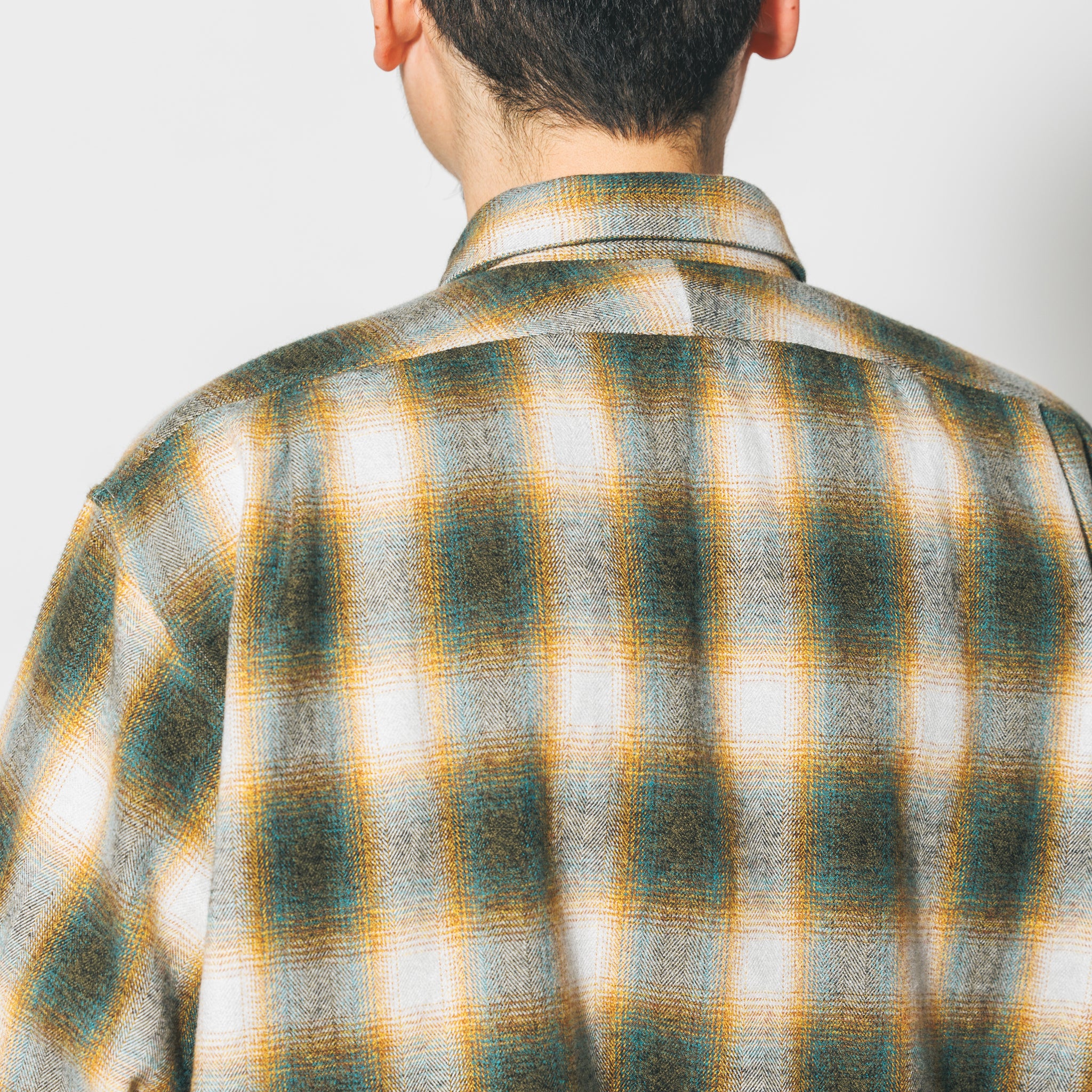 W POCKET SHIRT-OMBRE CHECK | Color_Green | No_wp-03_green【CATTA_カッタ】
