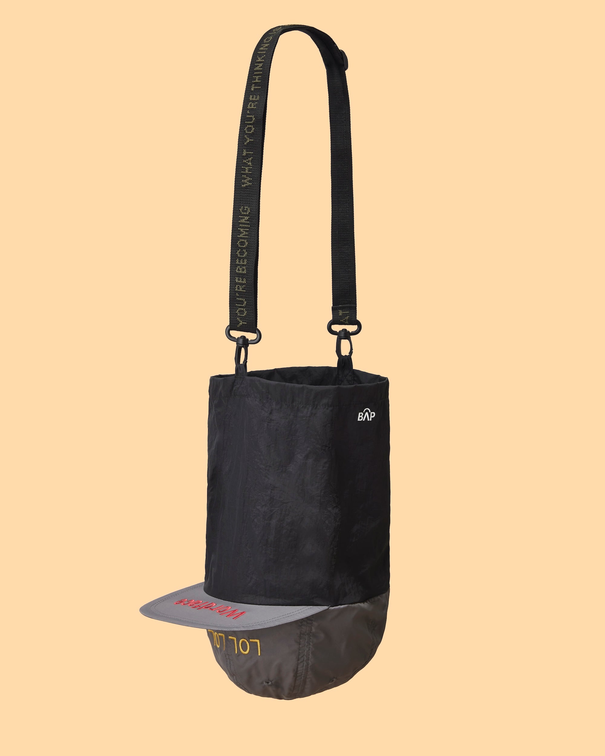 BAP / LOL LOL Wordface BagCap / Color_Gray - Bag : Black