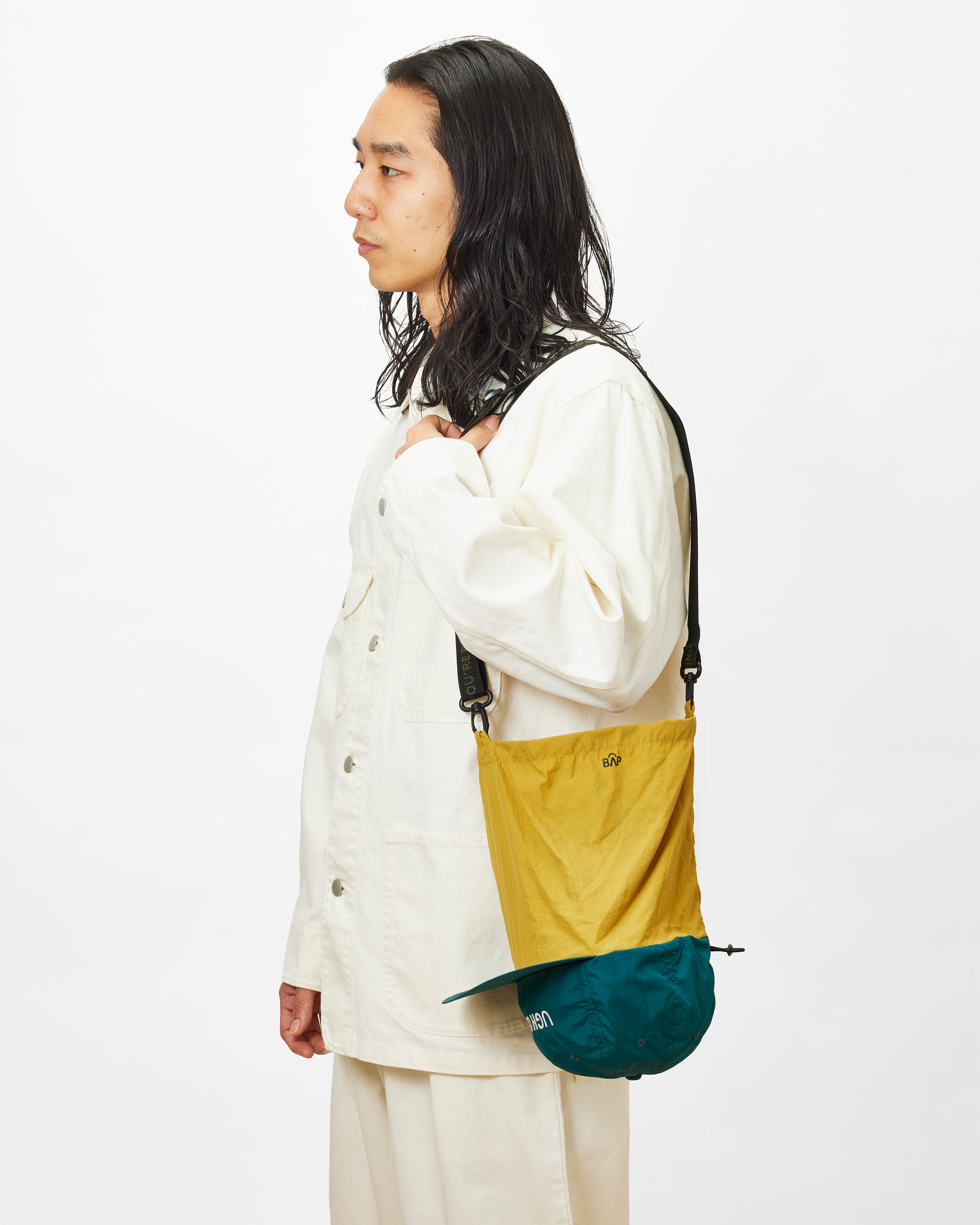 BAP / UGU UGU Wordface BagCap / Color_Green - Bag : Mustard