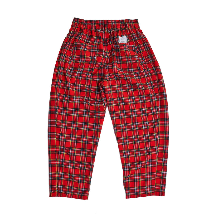 Tartan check EZ Pants – Red/Gray | Size:Free | EFFECTEN