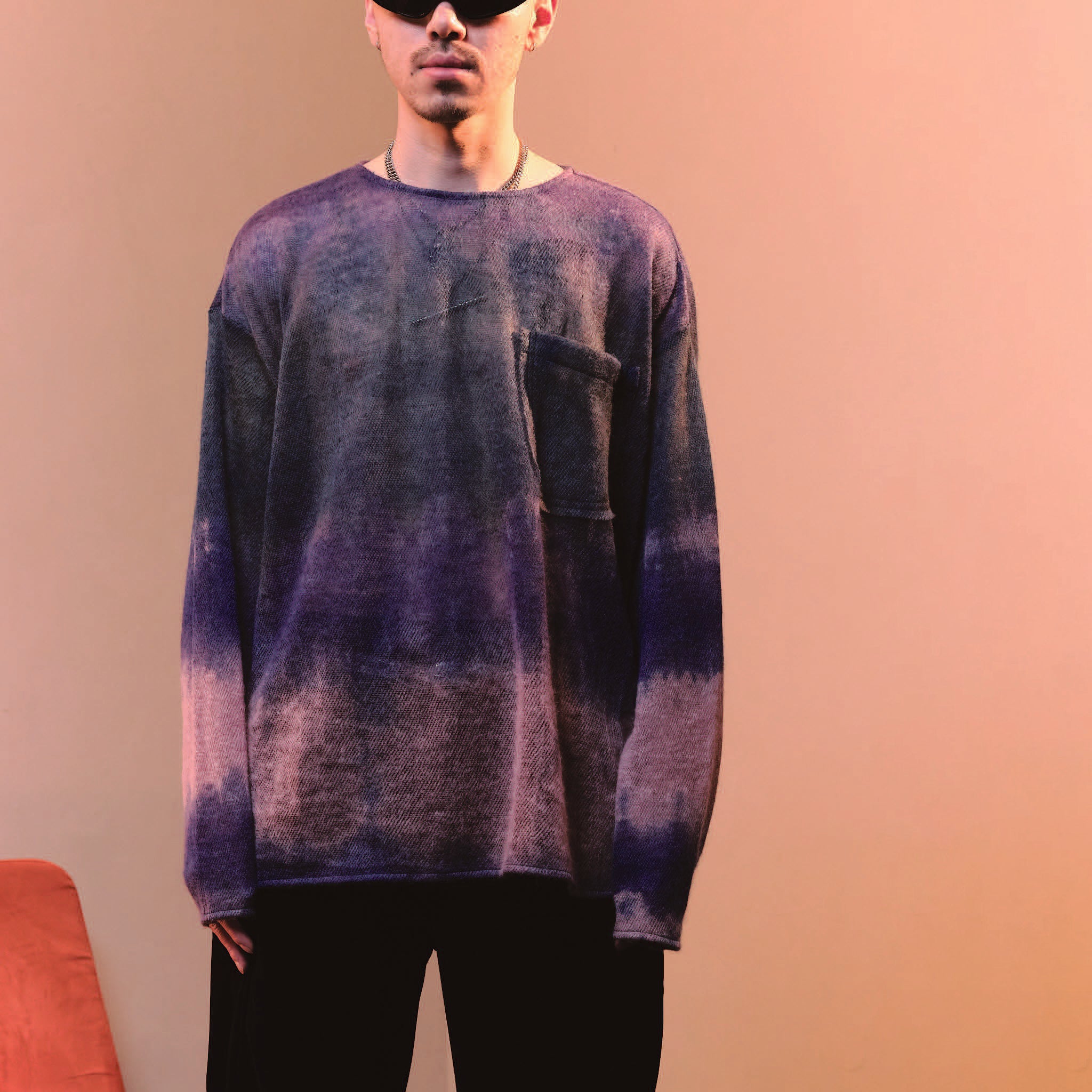 type p wool knit sweater – Purple | PLATEAU STUDIO