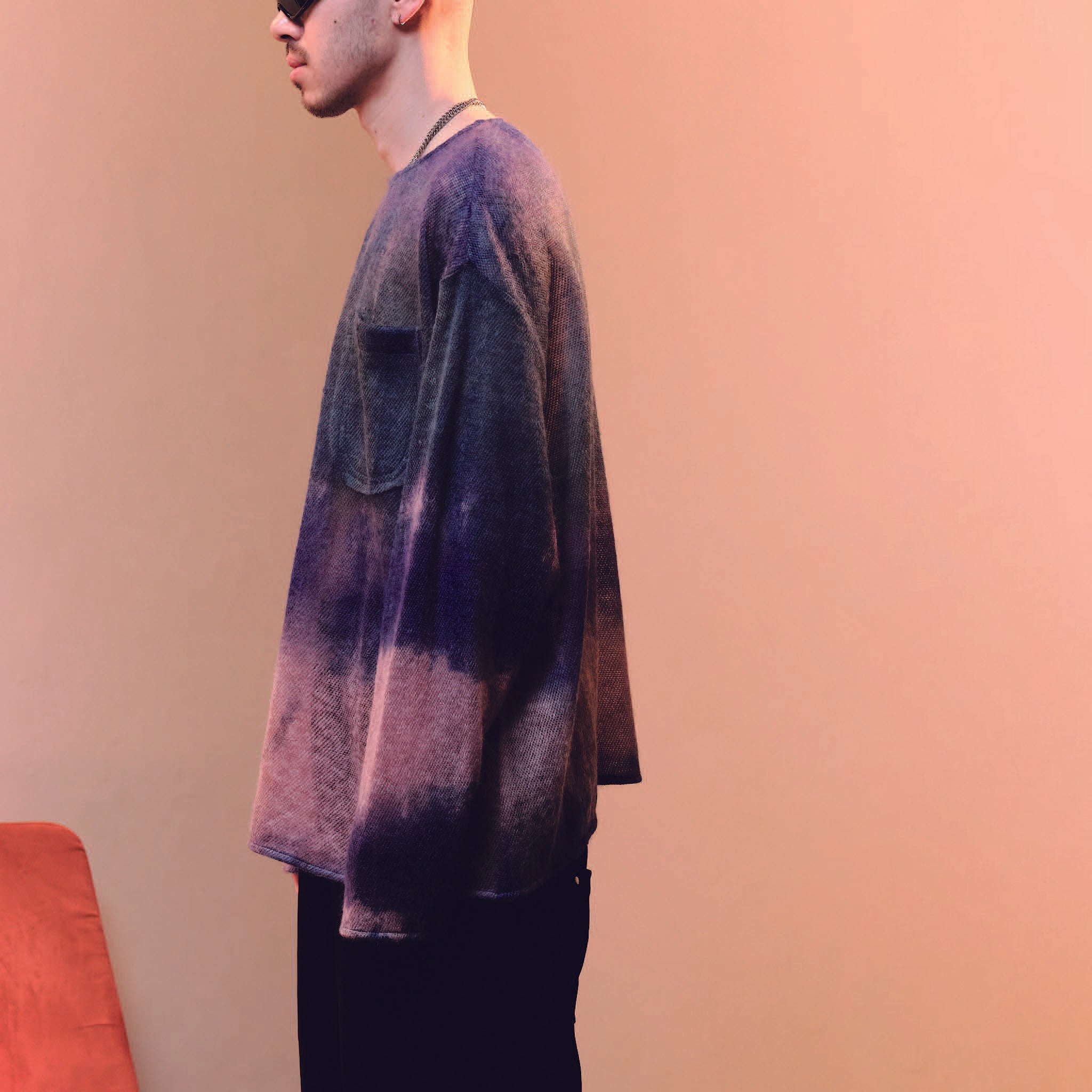 No:#pw23kt02b | Name:type p wool knit sweater | Color:Purple【PLATEAU STUDIO_プラトー スタジオ】