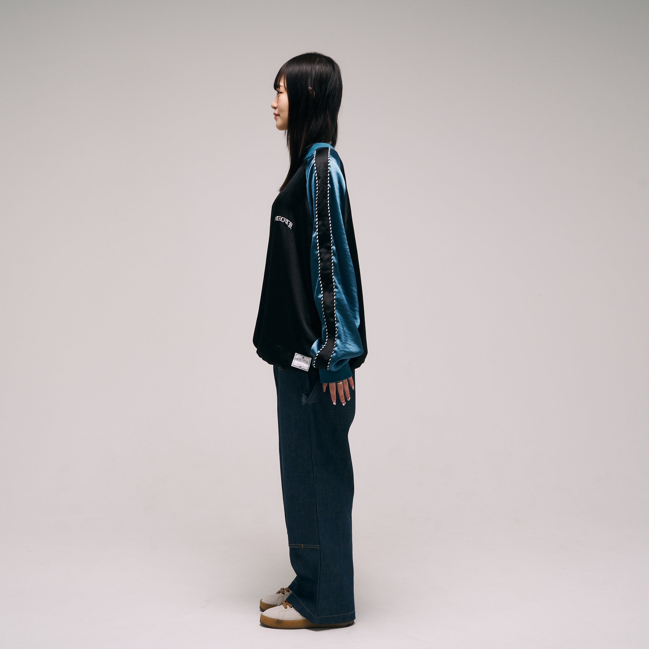 efmm-26_Black × Bluegreen | Souvenir Pullover | Color:Black × Bluegreen【EFFECTEN_エフェクテン】【archive】