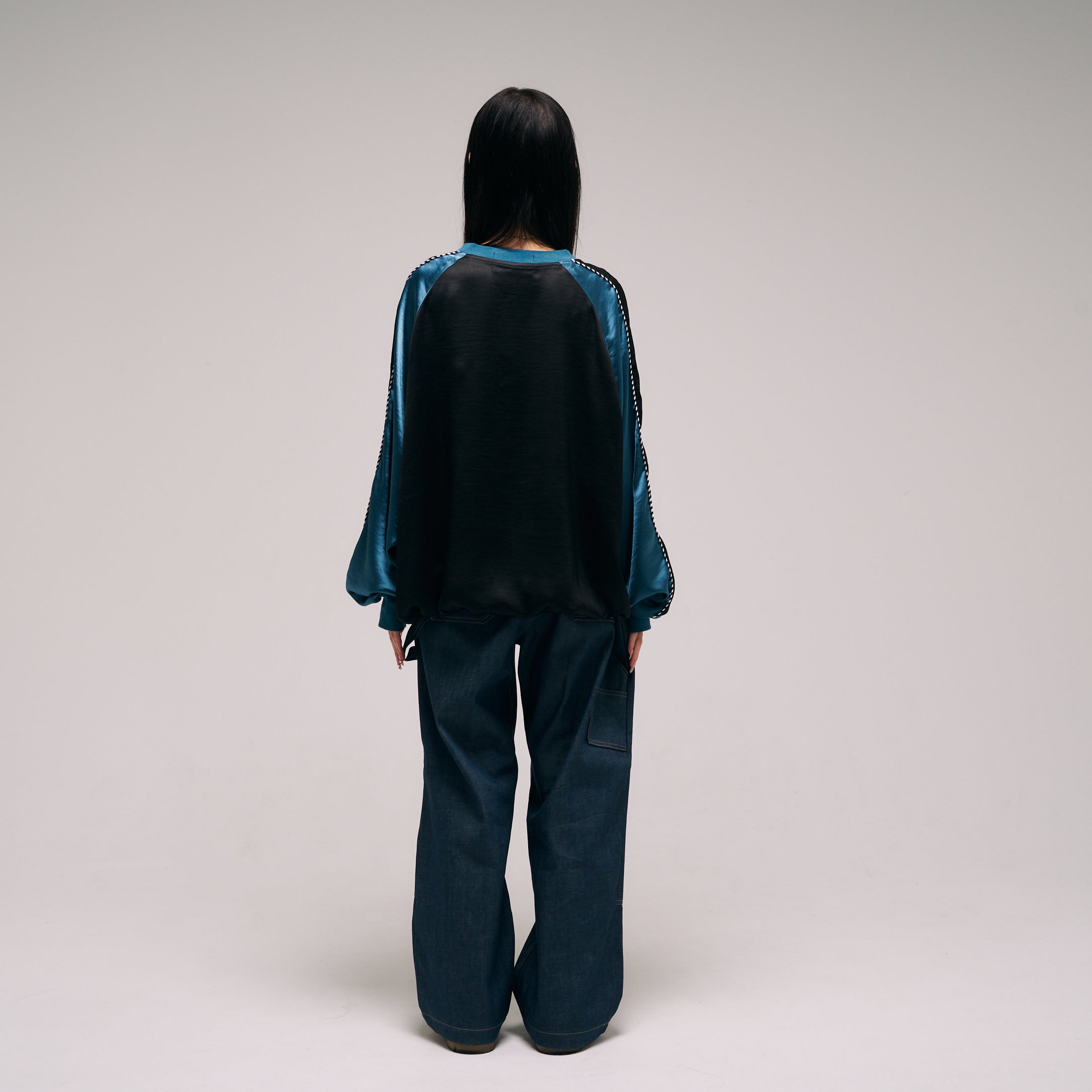 efmm-26_Black × Bluegreen | Souvenir Pullover | Color:Black × Bluegreen【EFFECTEN_エフェクテン】【archive】