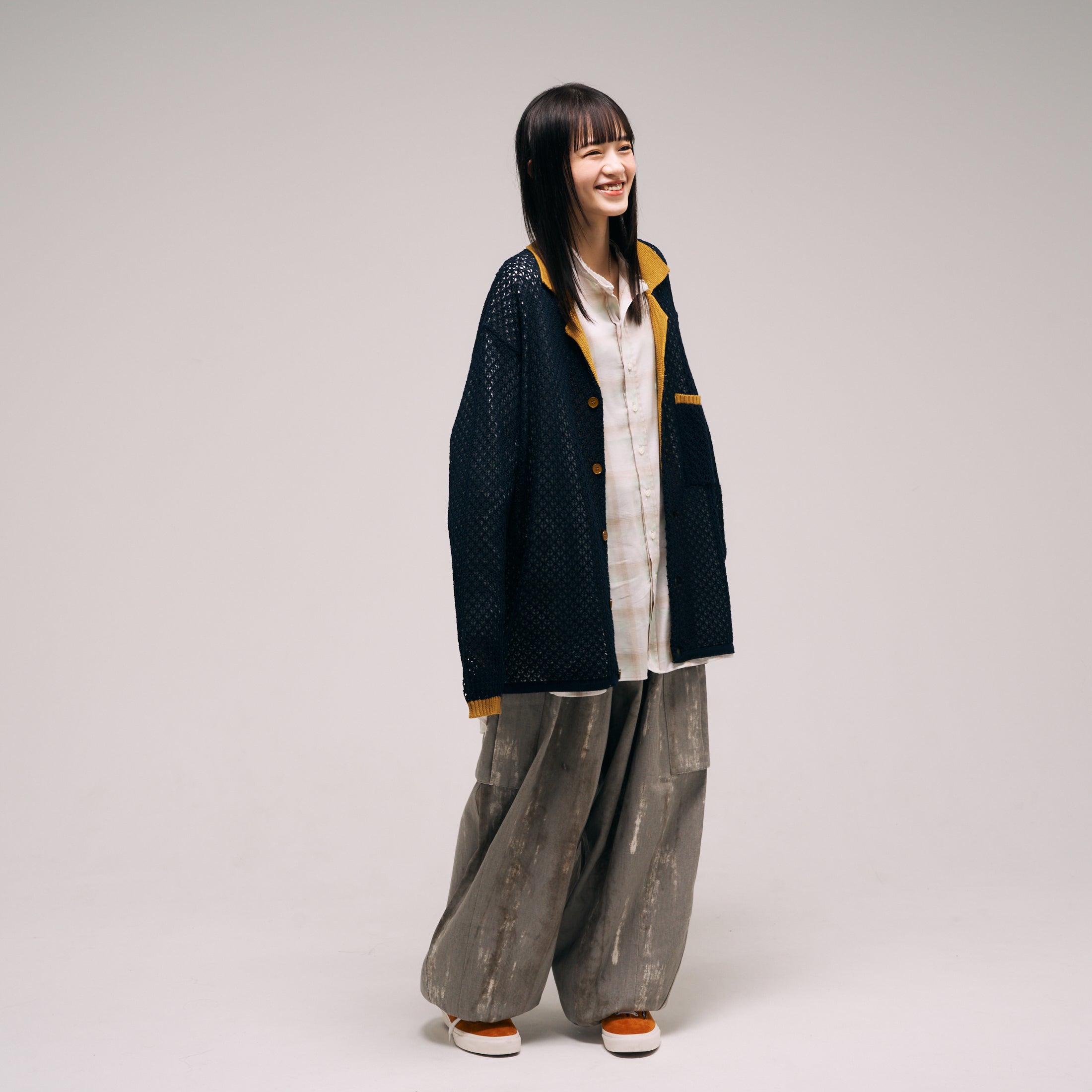 efmm-17_Blacknavy | Net Knit Shirts | Color:Blacknavy【EFFECTEN_エフェクテン】【archive】