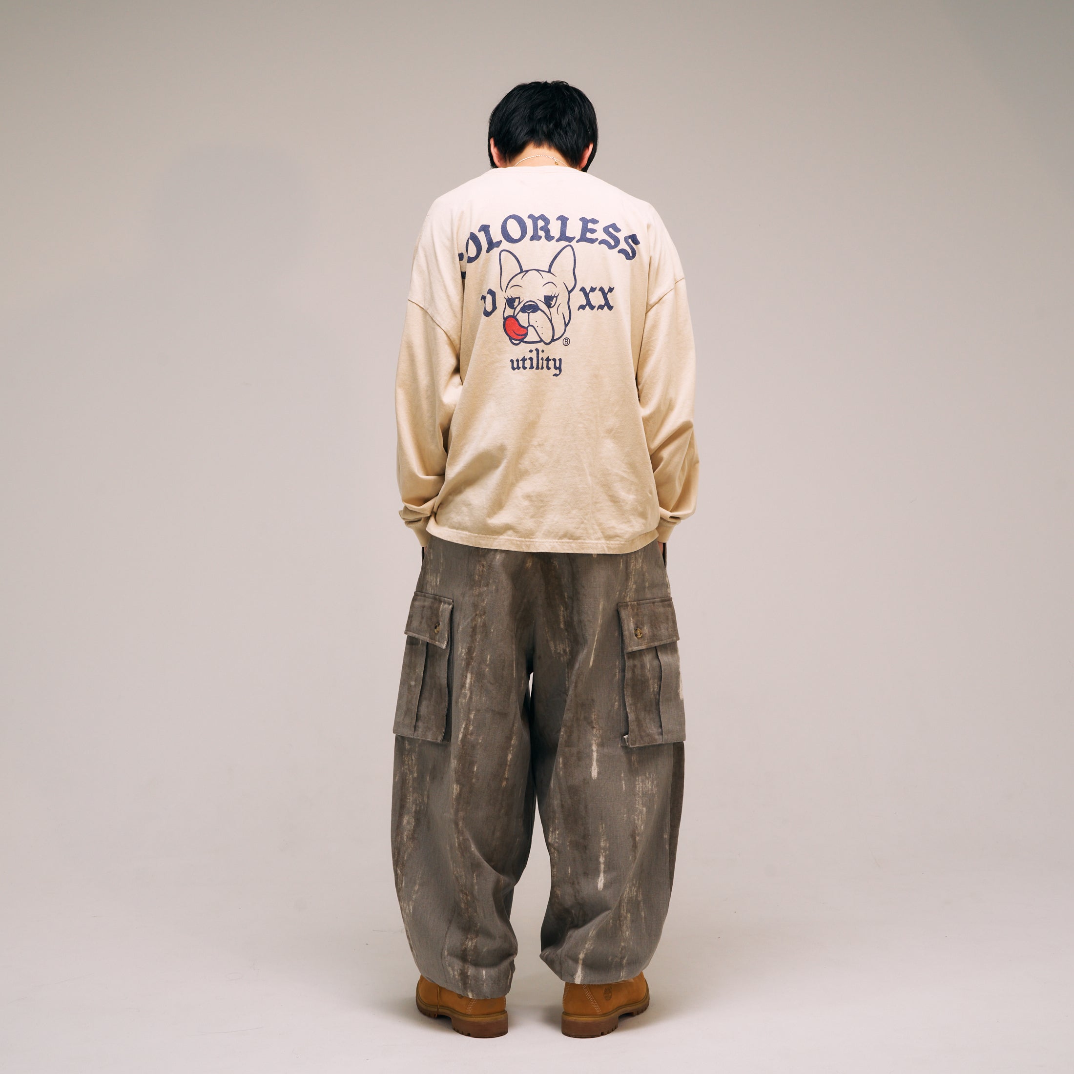 efmm-03_Gray Mix | Twill Balloon Wide Cargo Pants | Color:Gray Mix【EFFECTEN_エフェクテン】