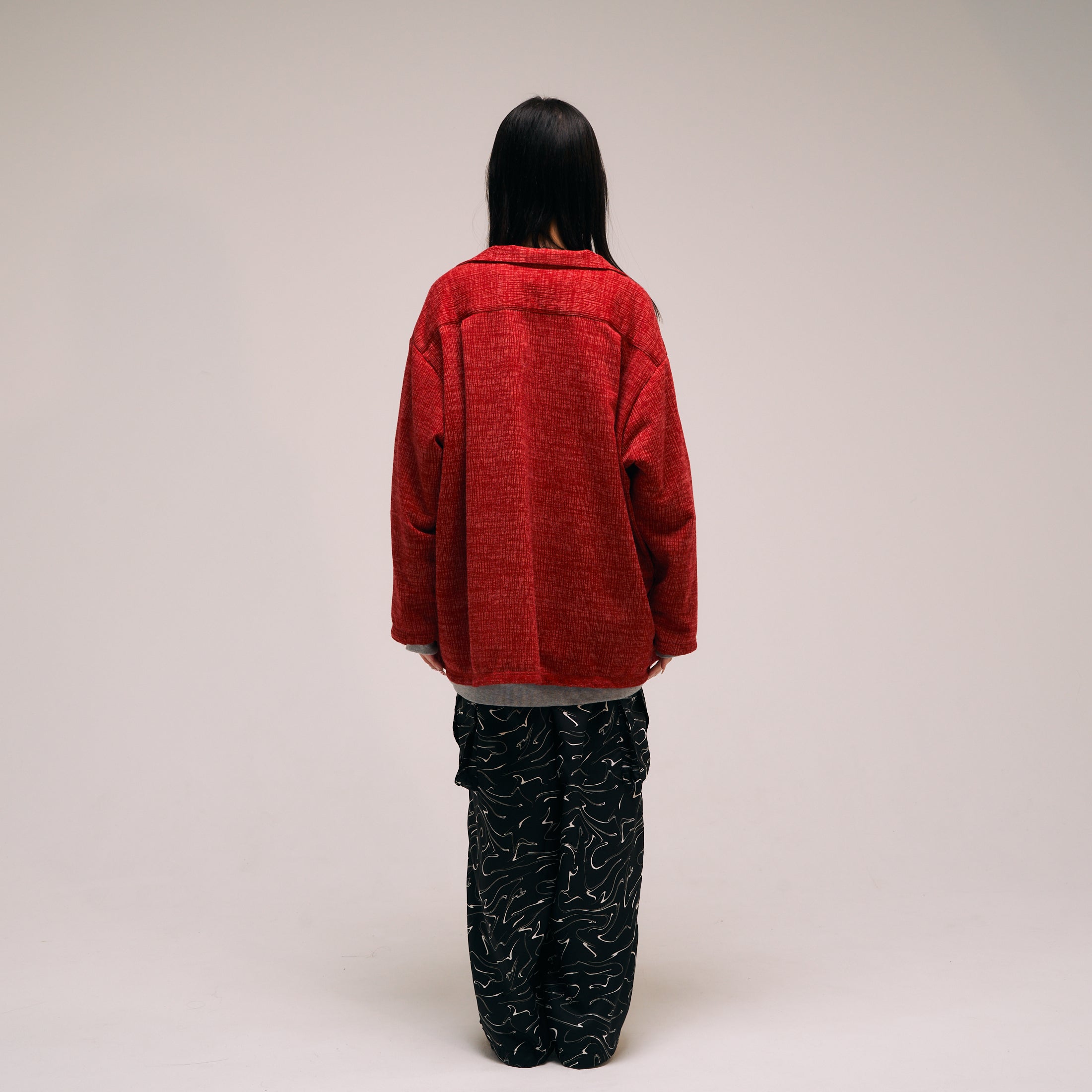 efmm-18_Red | China Knit Shirts | Color:Red【EFFECTEN_エフェクテン】【archive】