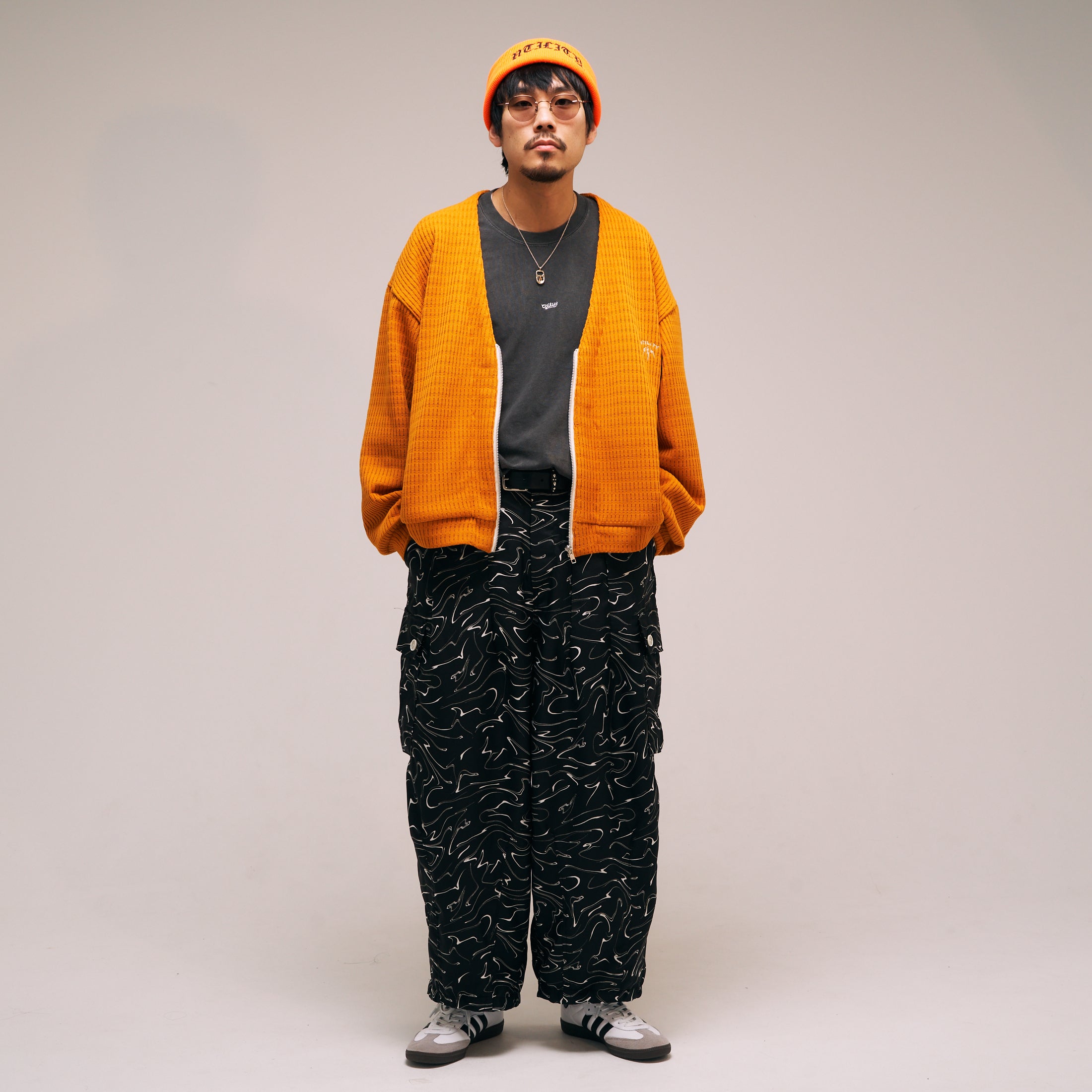 efmm-23_Orange | Front Zip Cardigan | Color:Orange【EFFECTEN_エフェクテン】【archive】