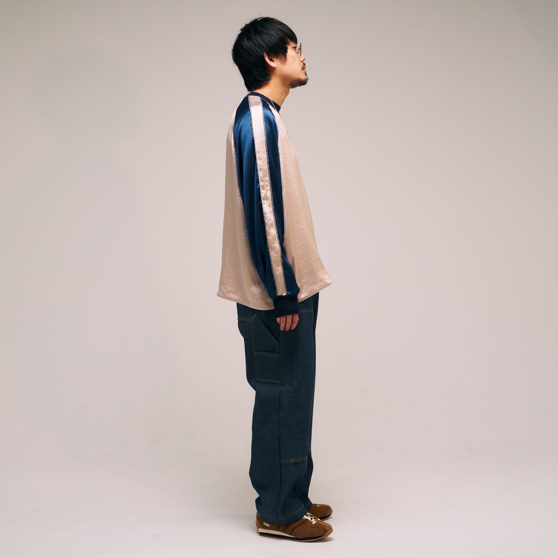 efmm-26_Champagnegold × Navy | Souvenir Pullover | Color:Champagnegold × Navy【EFFECTEN_エフェクテン】【archive】