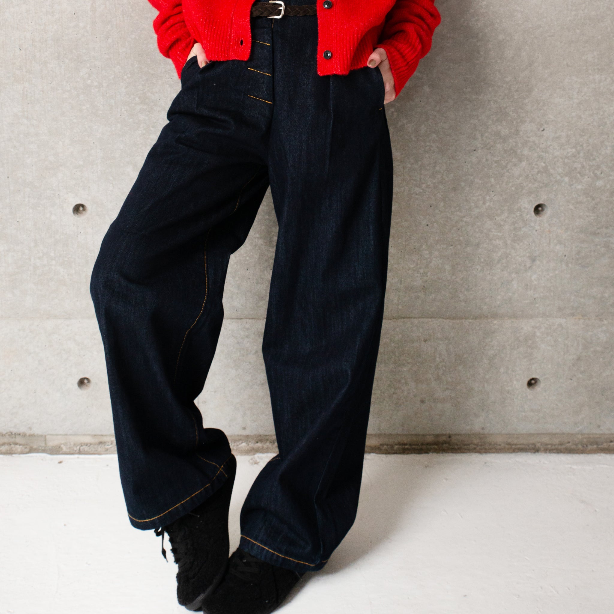 HIGH RISE BAGGY PANTS | Color_One Wash | No_242-304so_one wash【CaRouseLamBRa_ケラウズランブラ】