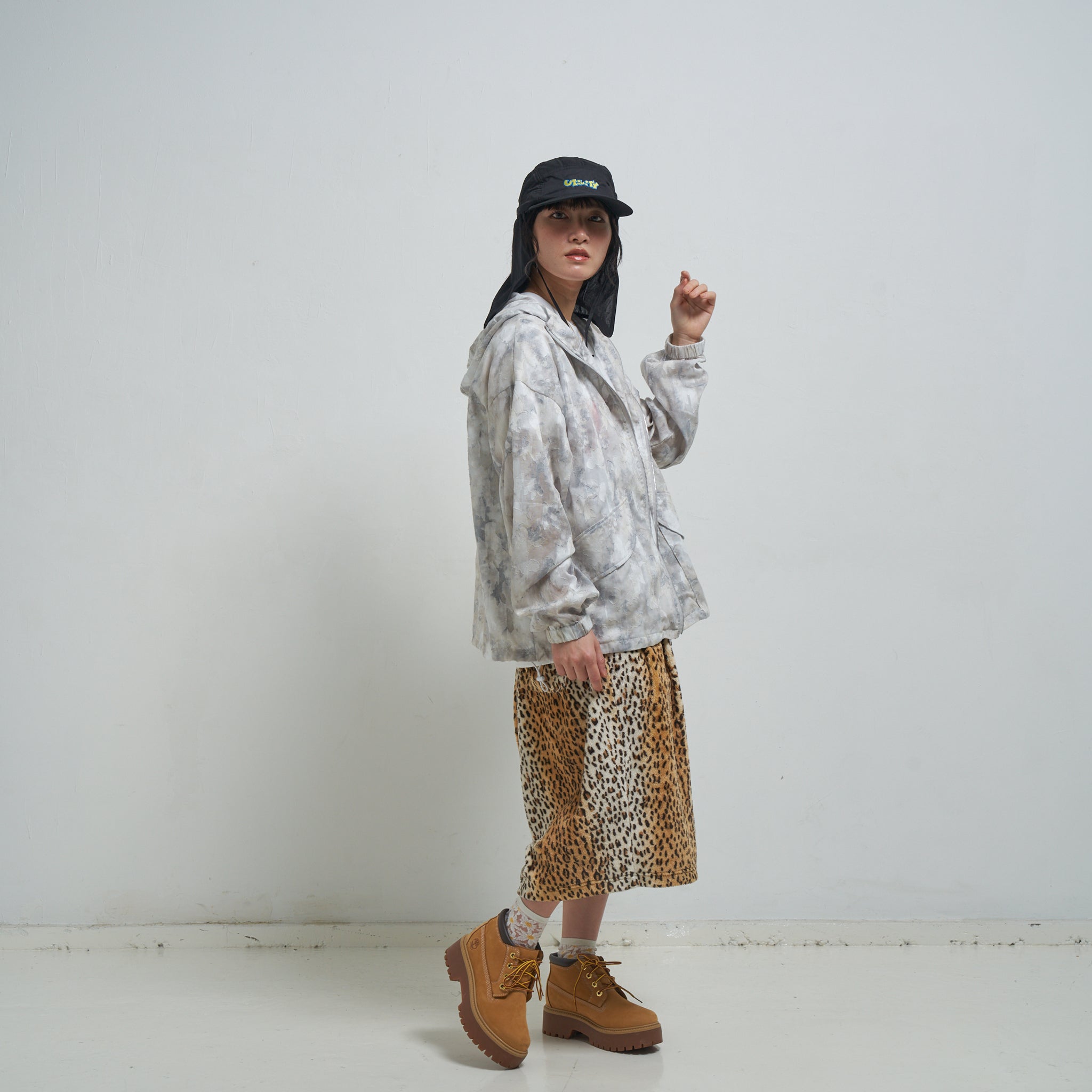 efite-04 | Leopard wide short pants | Color:Leopard【EFFECTEN_エフェクテン】【archive】