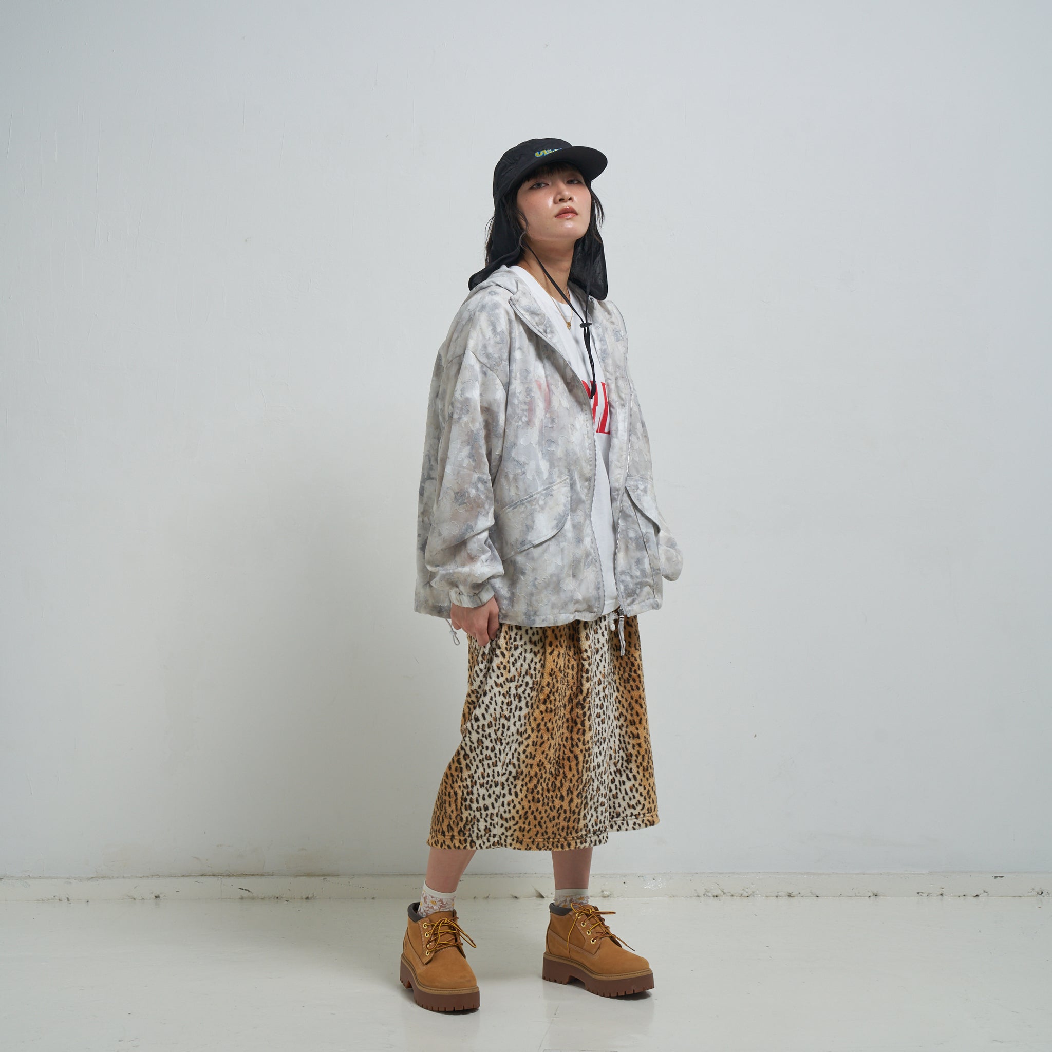 efite-04 | Leopard wide short pants | Color:Leopard【EFFECTEN_エフェクテン】【archive】