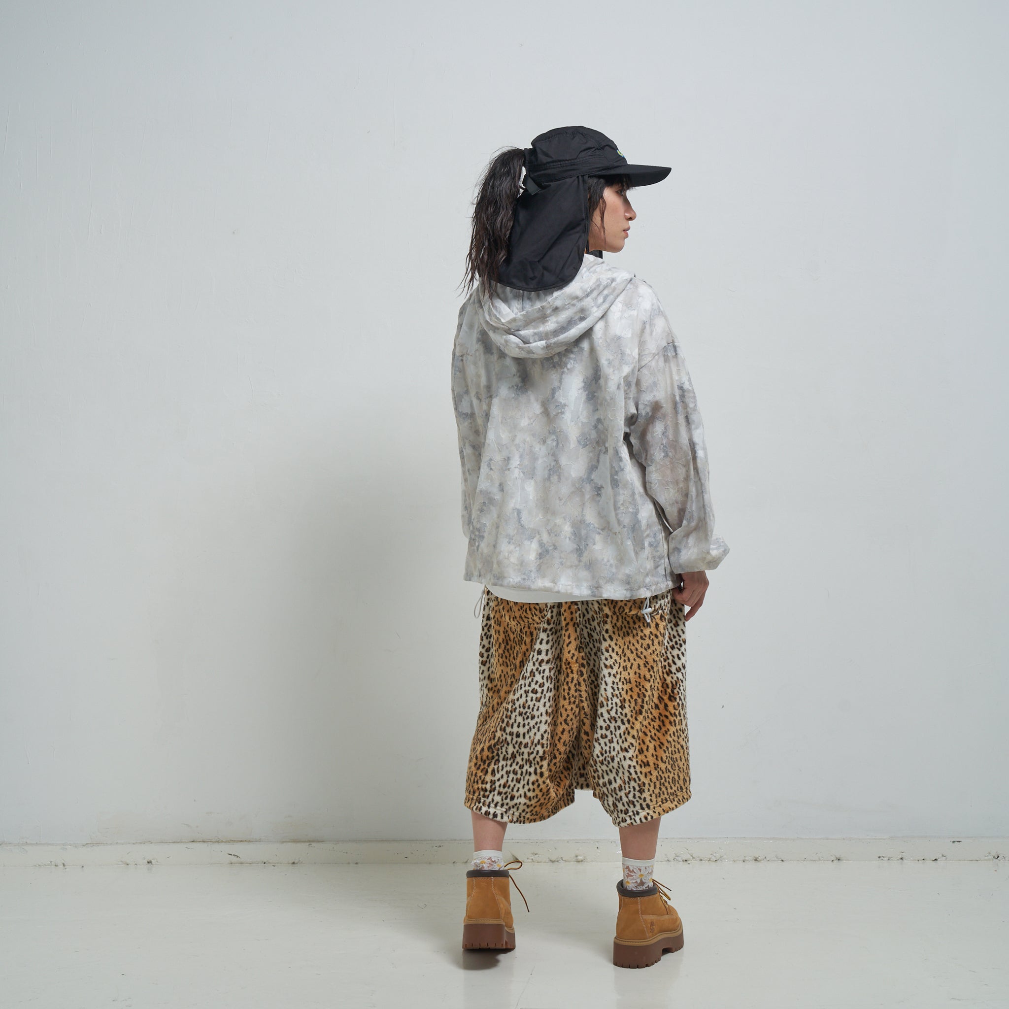 efite-04 | Leopard wide short pants | Color:Leopard【EFFECTEN_エフェクテン】【archive】