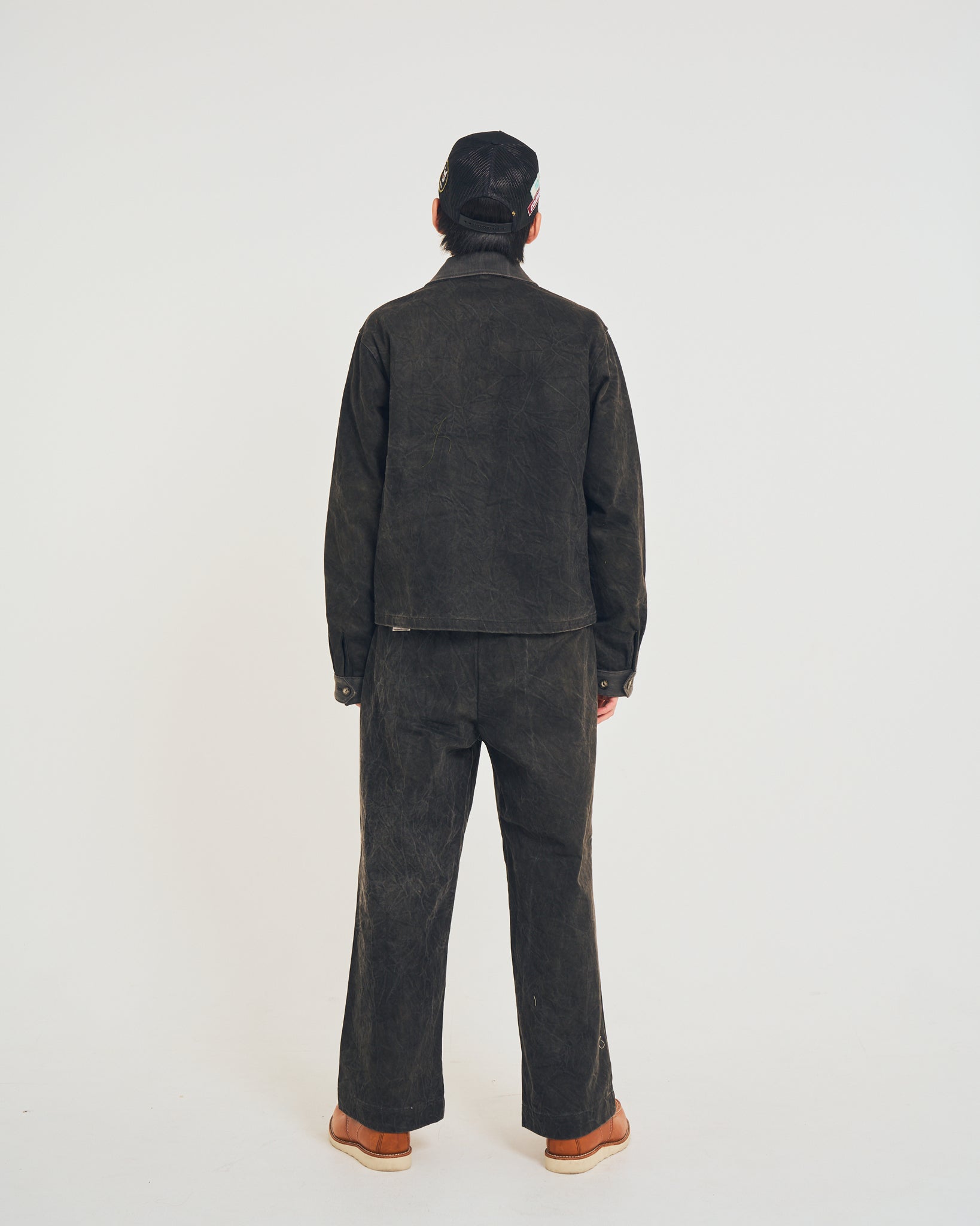 Studs work wide pants | Color_Black | No_efsal-02_Black【EFFECTEN_エフェクテン】【入荷予定アイテム・入荷連絡可能】